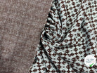 DOUBLE JACQUARD VINTAGE BLEU ET MAUVE - My Little Coupon - tissu - coudre