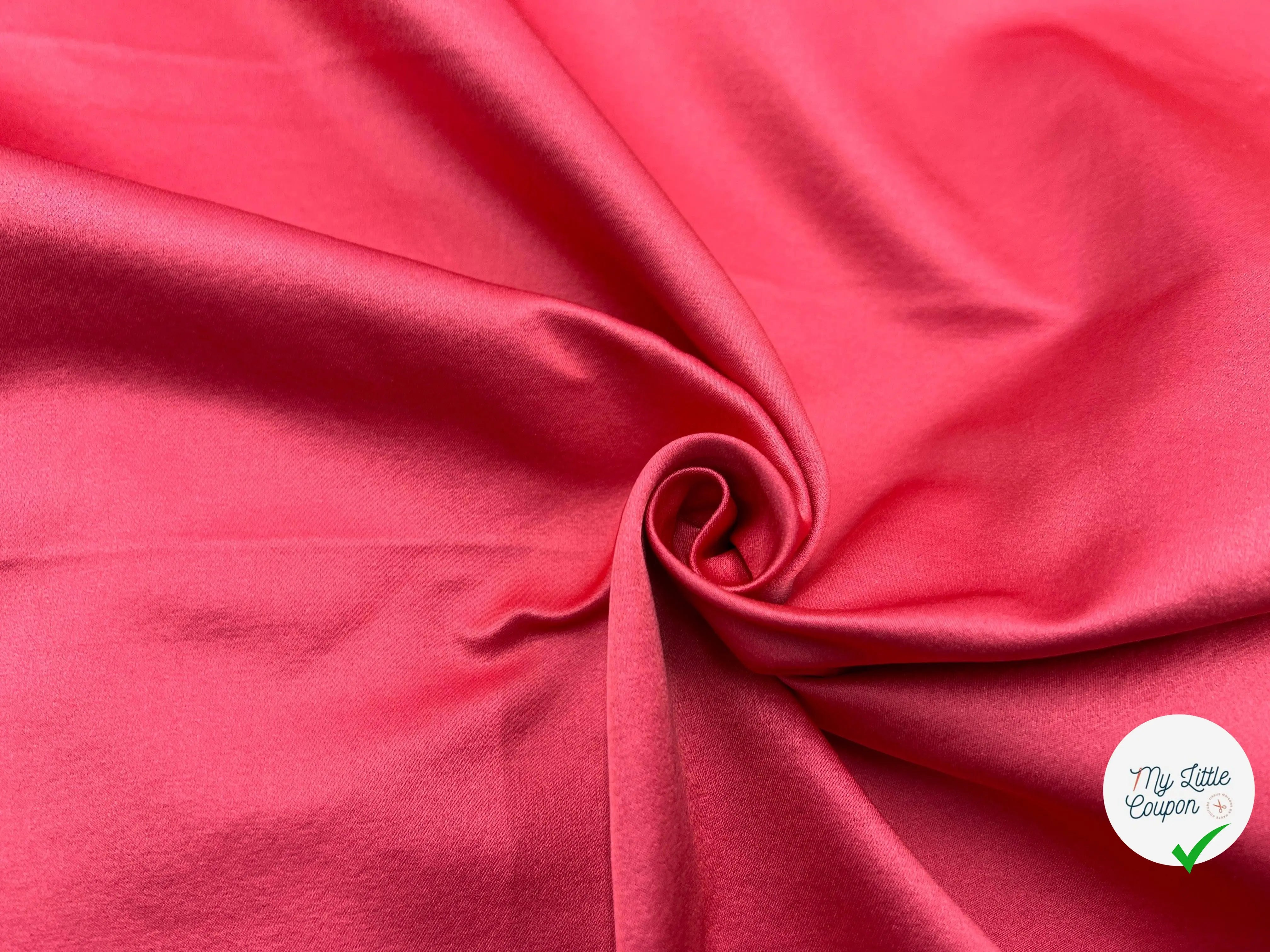 DOUBLE SATIN CUIR HAUTE COUTURE FUCHSIA - My Little Coupon - tissu - coudre