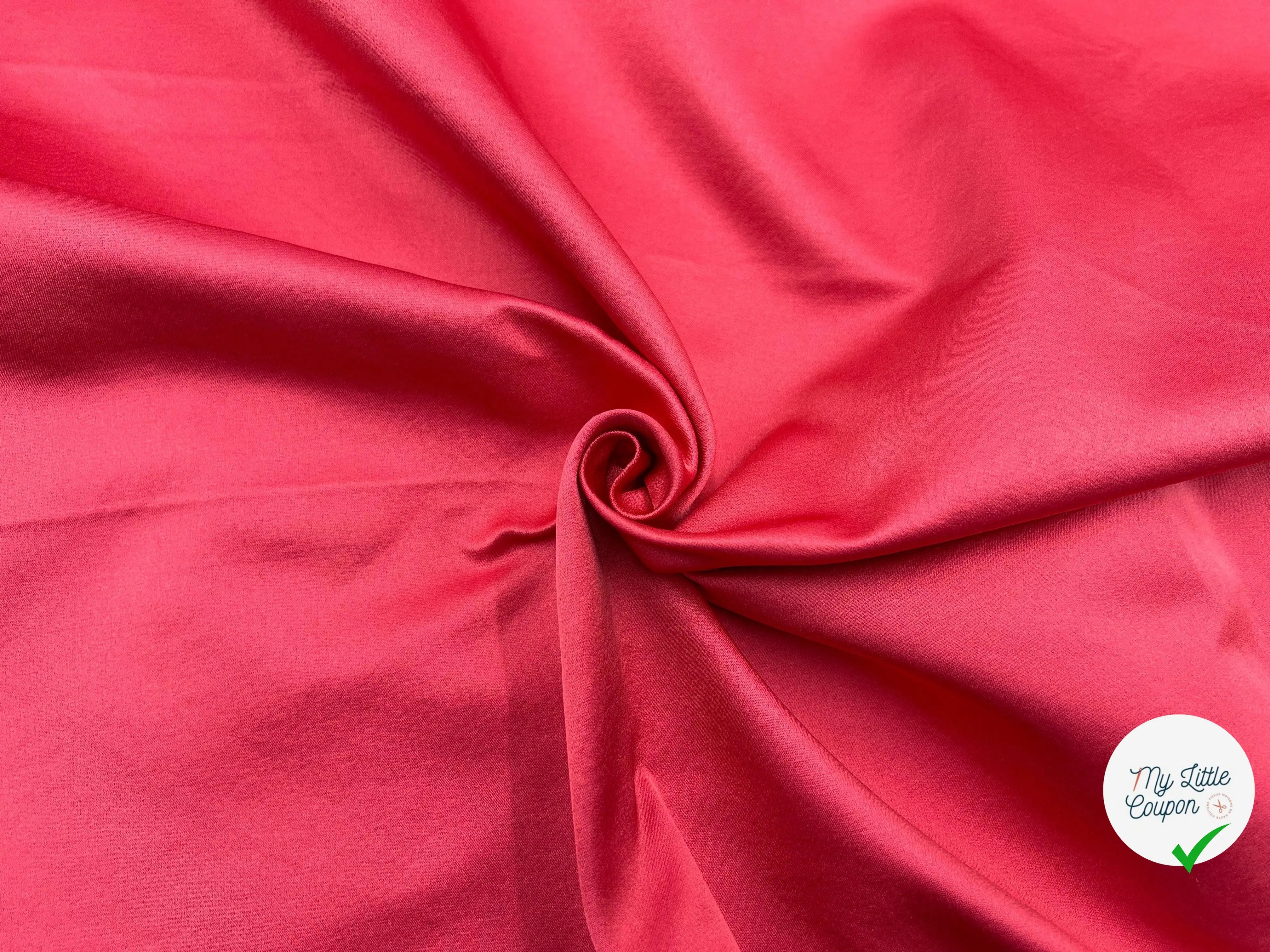 DOUBLE SATIN CUIR HAUTE COUTURE FUCHSIA - My Little Coupon - tissu - coudre