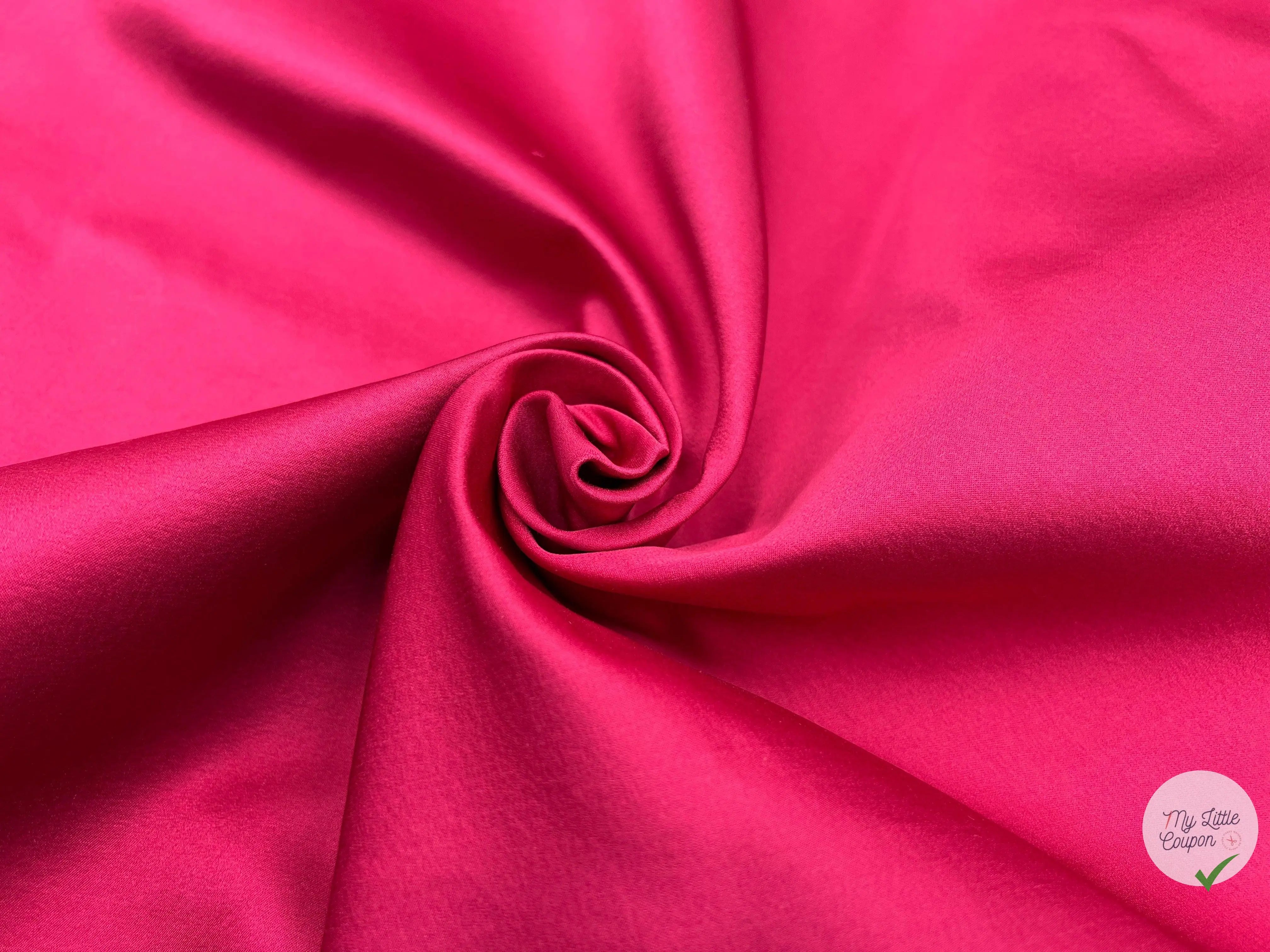 DOUBLE SATIN CUIR HAUTE COUTURE ROSE TYRIEN - My Little Coupon - tissu - coudre
