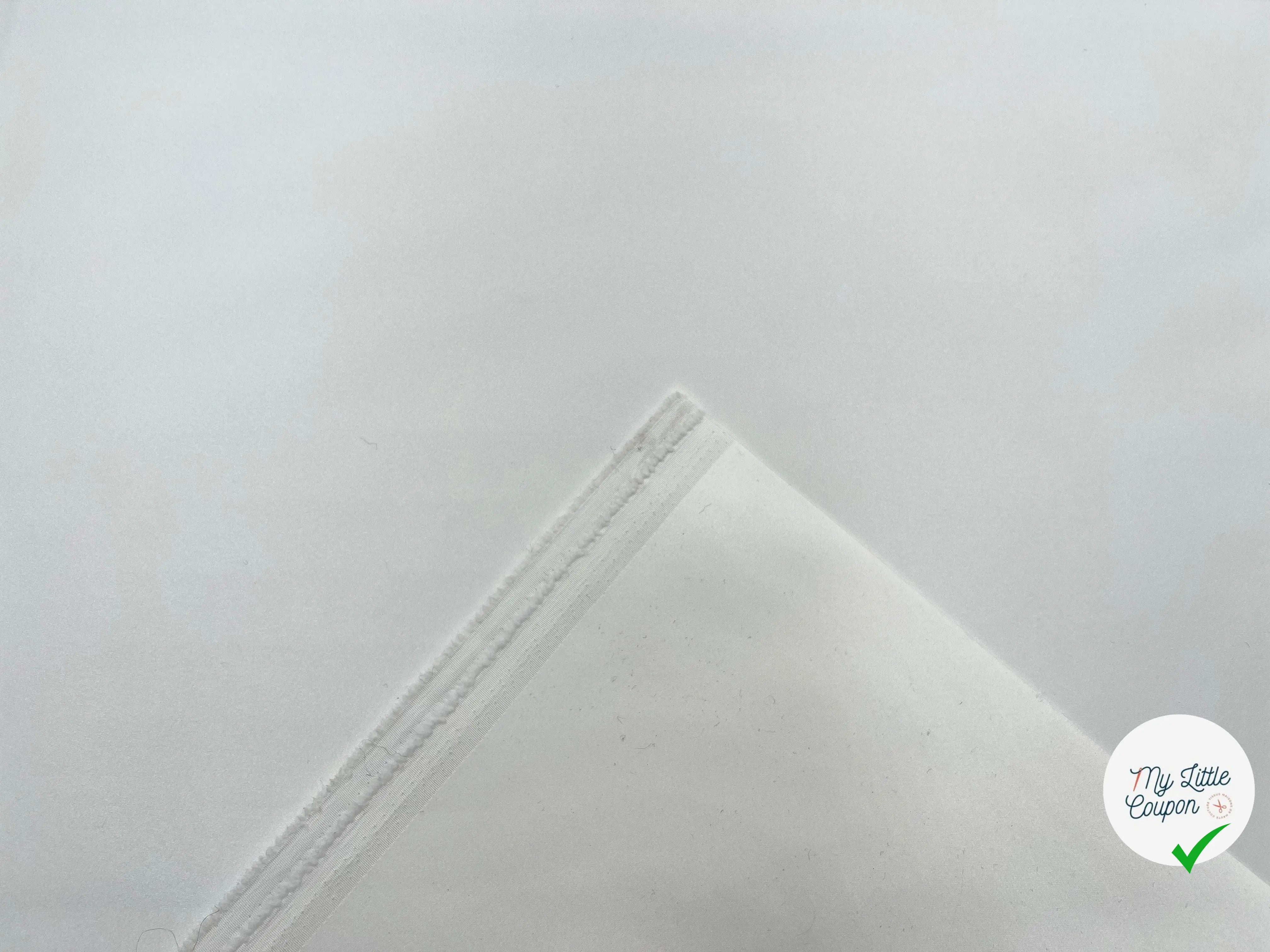 DOUBLE SATIN JAPONAIS CONTRECOLLÉ RIGIDE CHIC BLANC - My Little Coupon - tissu - coudre