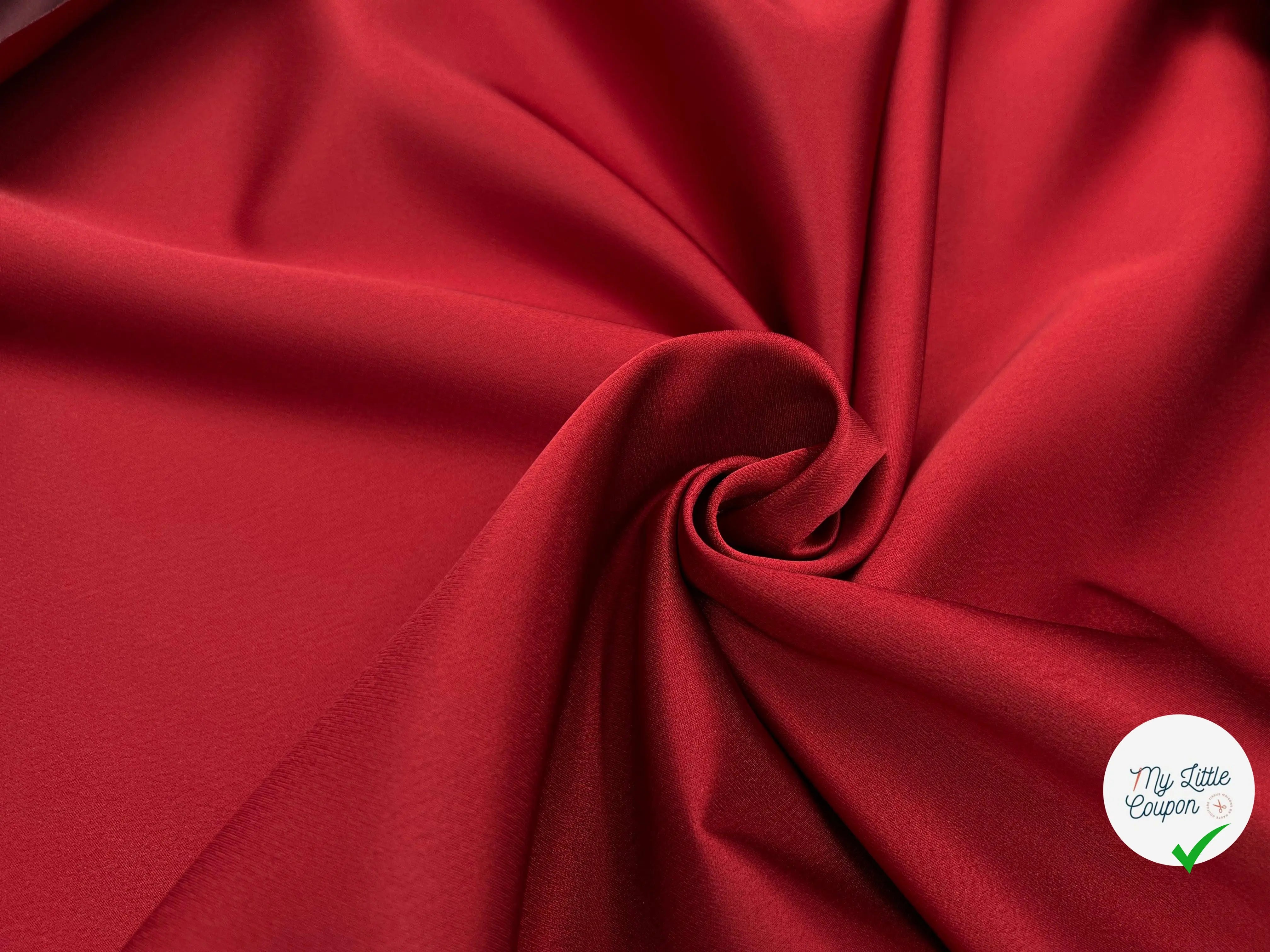 DOUBLE SATIN RÉVERSIBLE CONTRECOLLÉ BORDEAUX CLAIR ET BORDEAUX FONCÉ - My Little Coupon - tissu - coudre