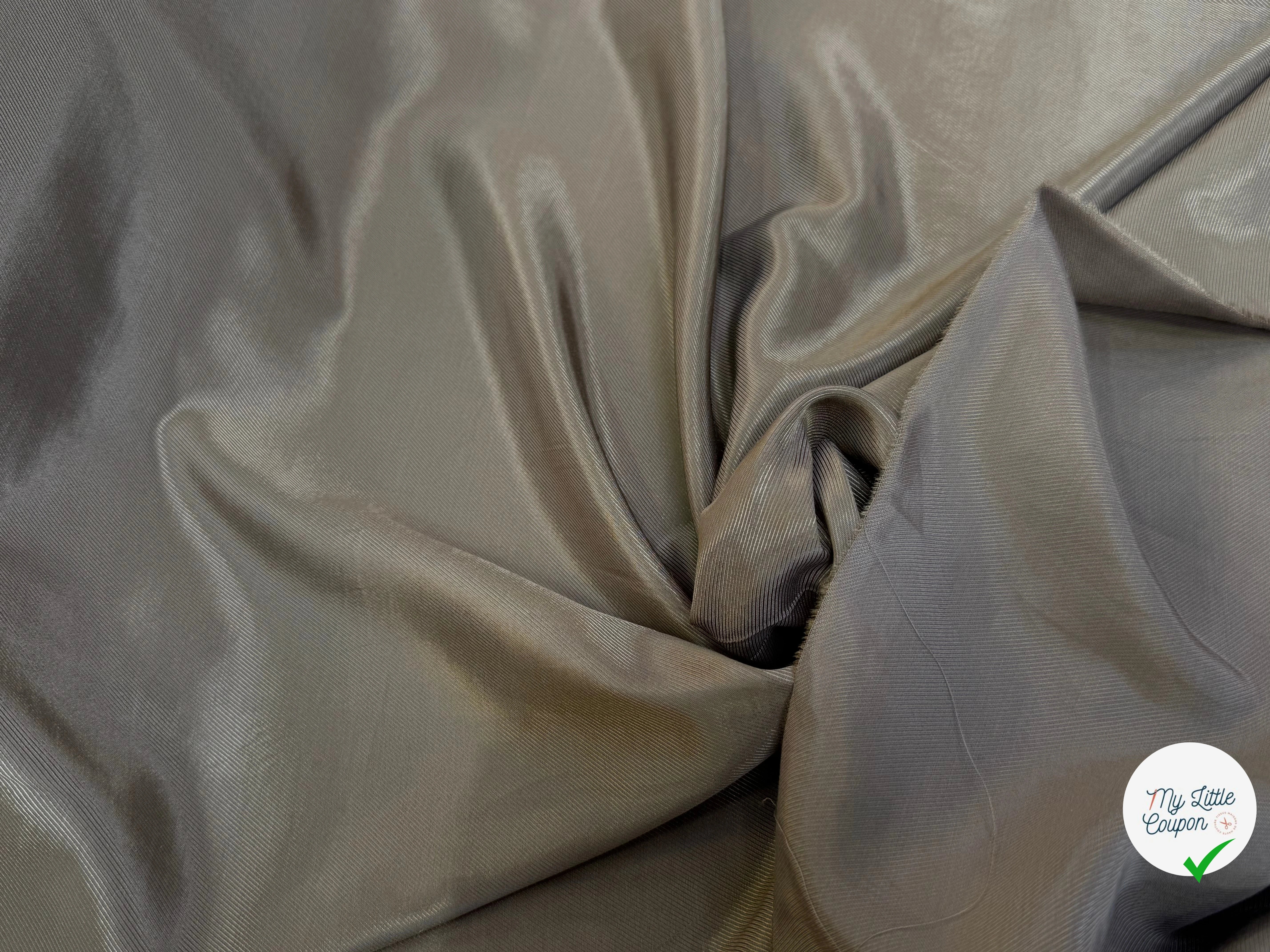 DOUBLURE 100% VISCOSE DRILL BEIGE MARRONNÉ - My Little Coupon