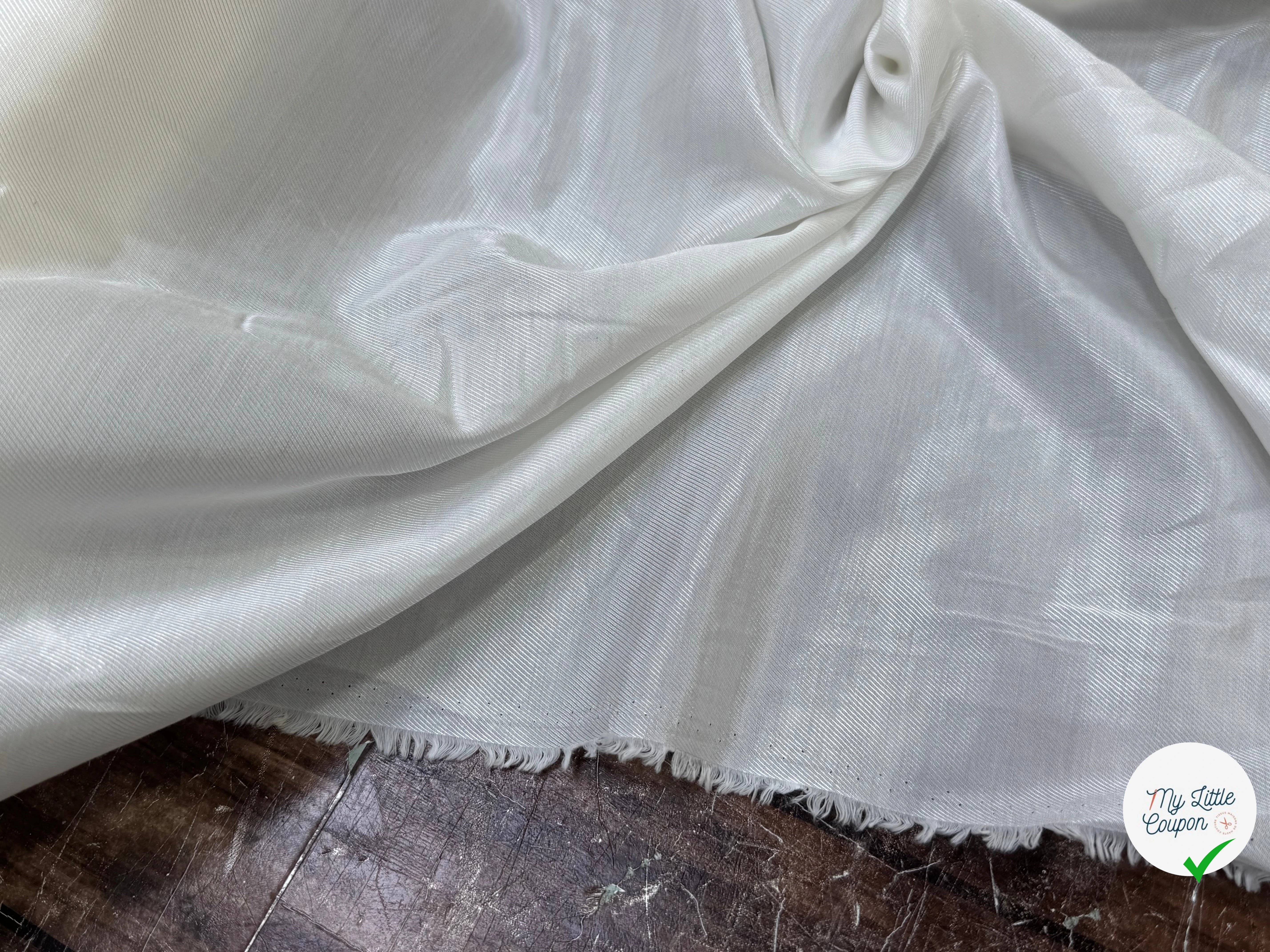 DOUBLURE 100% VISCOSE DRILL SOFT ECRU - My Little Coupon