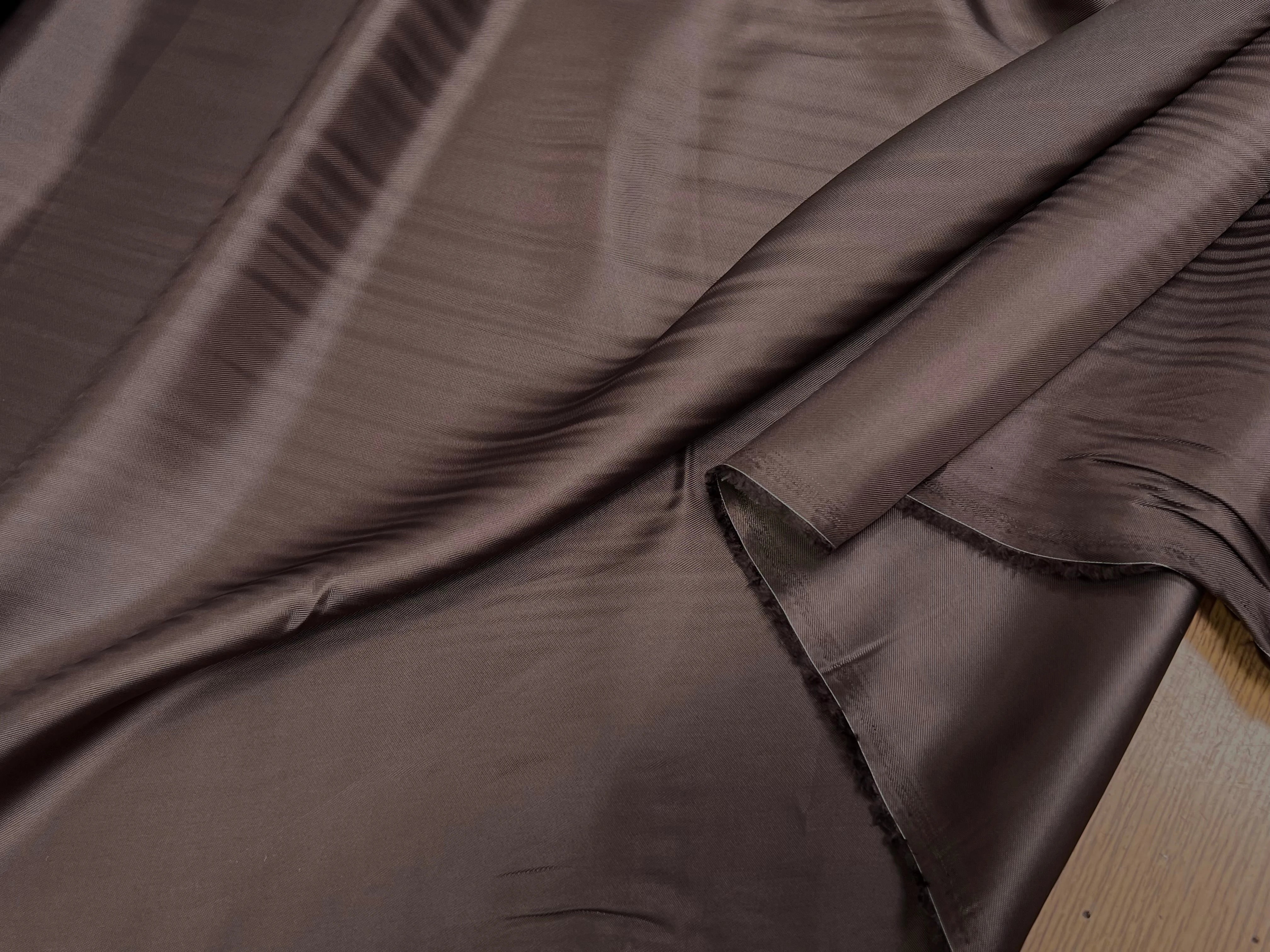 DOUBLURE 100% VISCOSE MARRON CHOCO LISSE - My Little Coupon