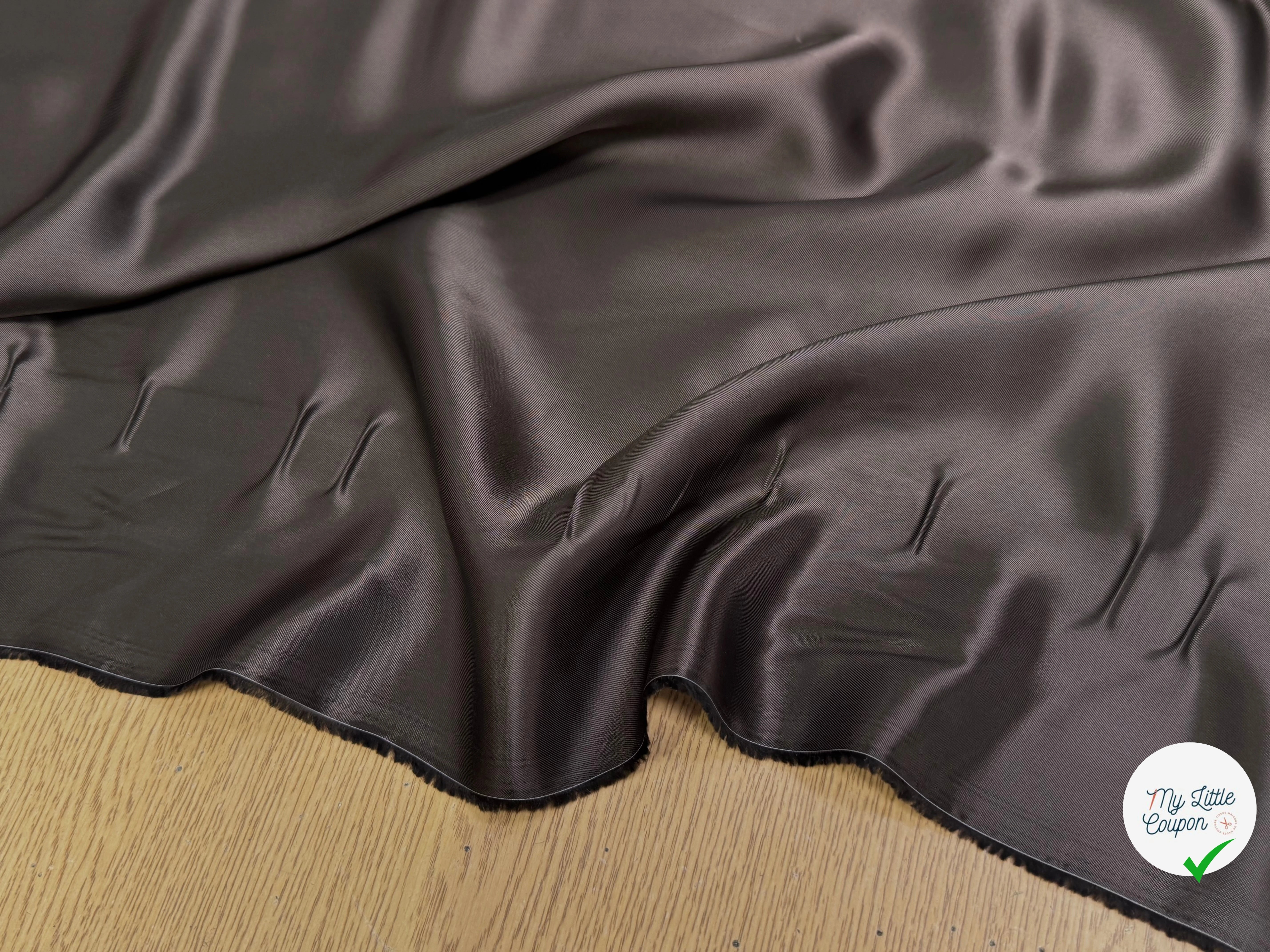 DOUBLURE 100% VISCOSE MARRON MATIÈRE NATURELLE - My Little Coupon