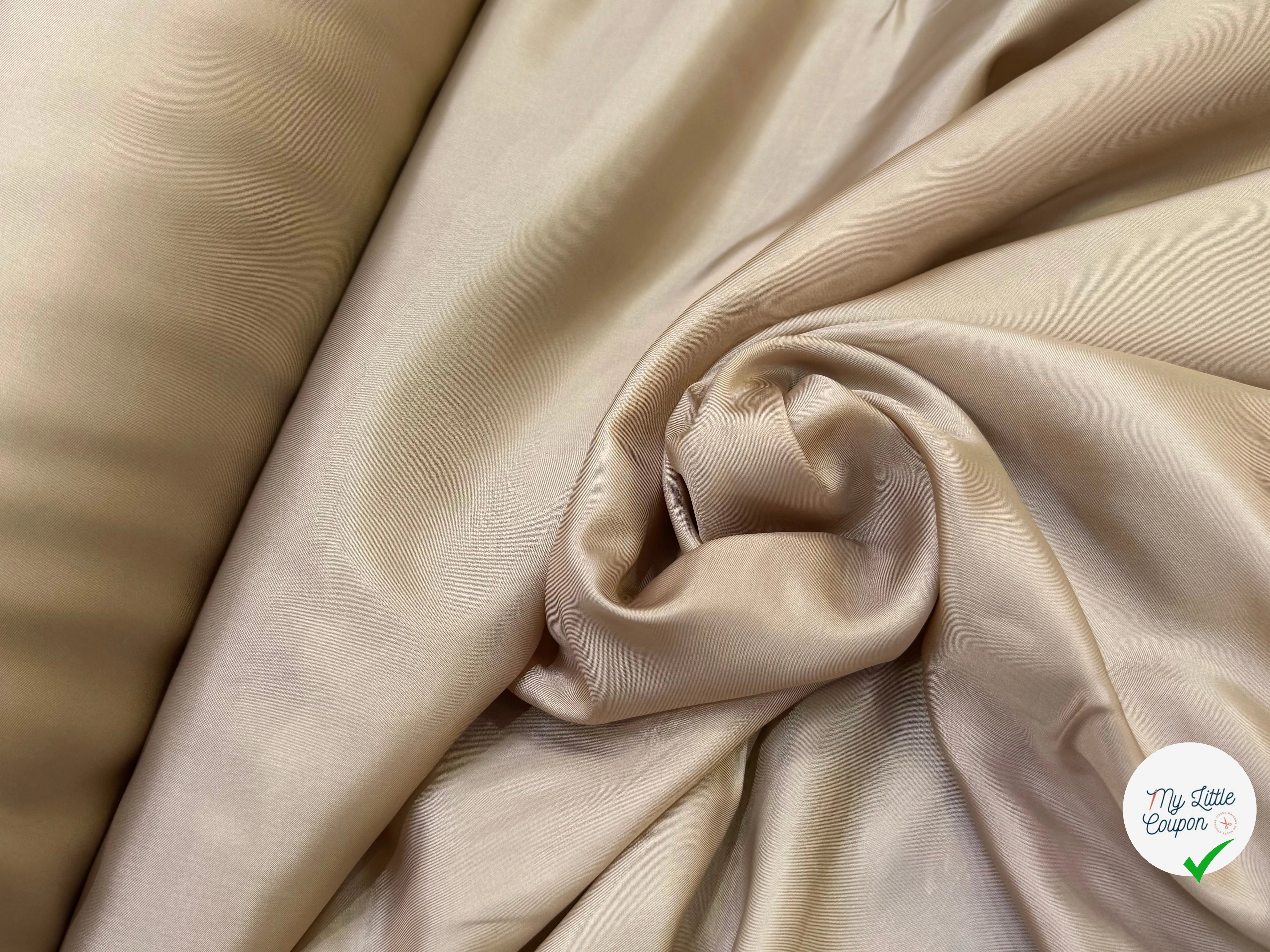 DOUBLURE 80% VISCOSE LISSE BEIGE CREME - My Little Coupon