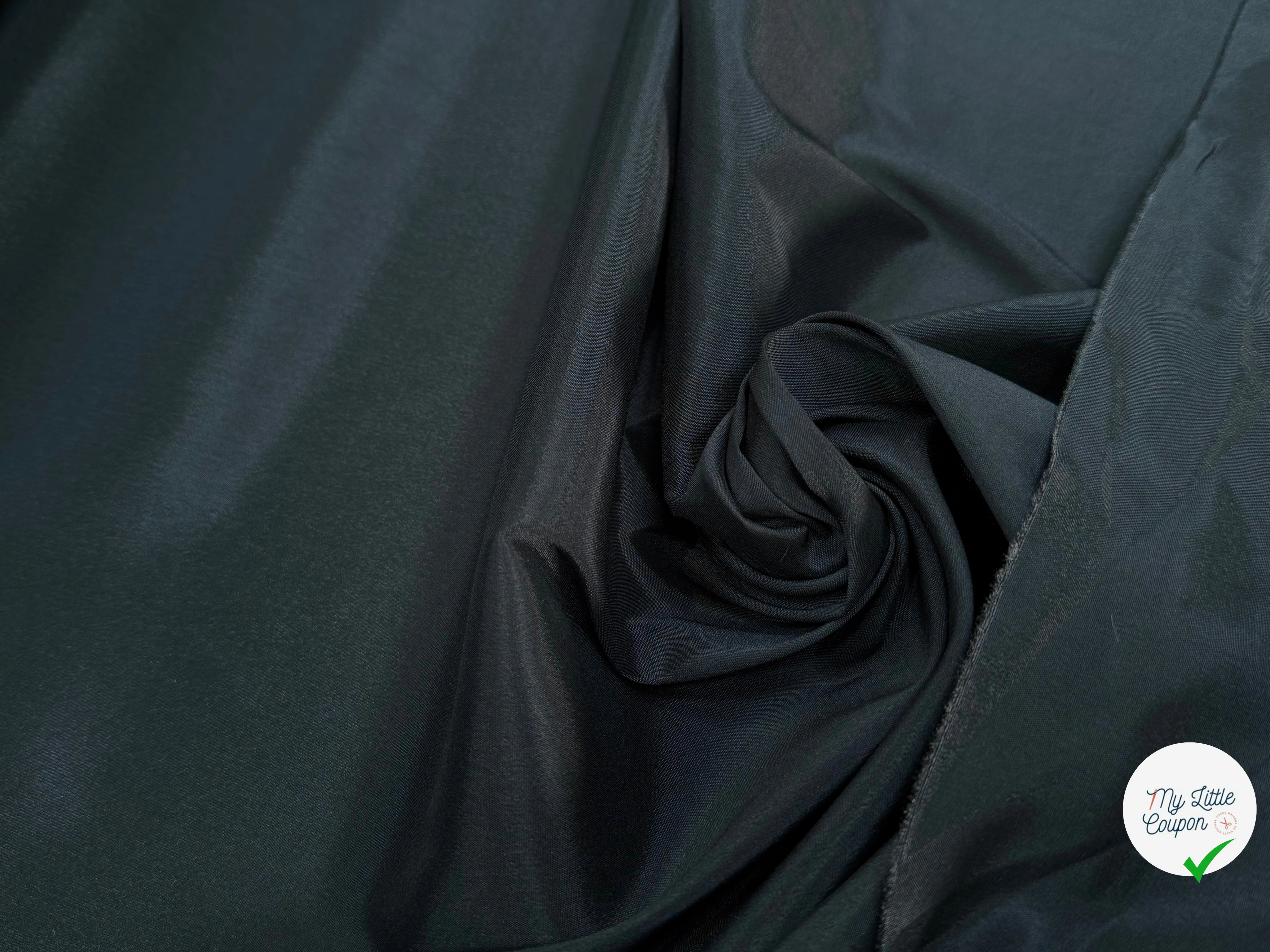 DOUBLURE ACÉTATE 68% ACÉTATE STRETCH NOIR NAVY - My Little Coupon