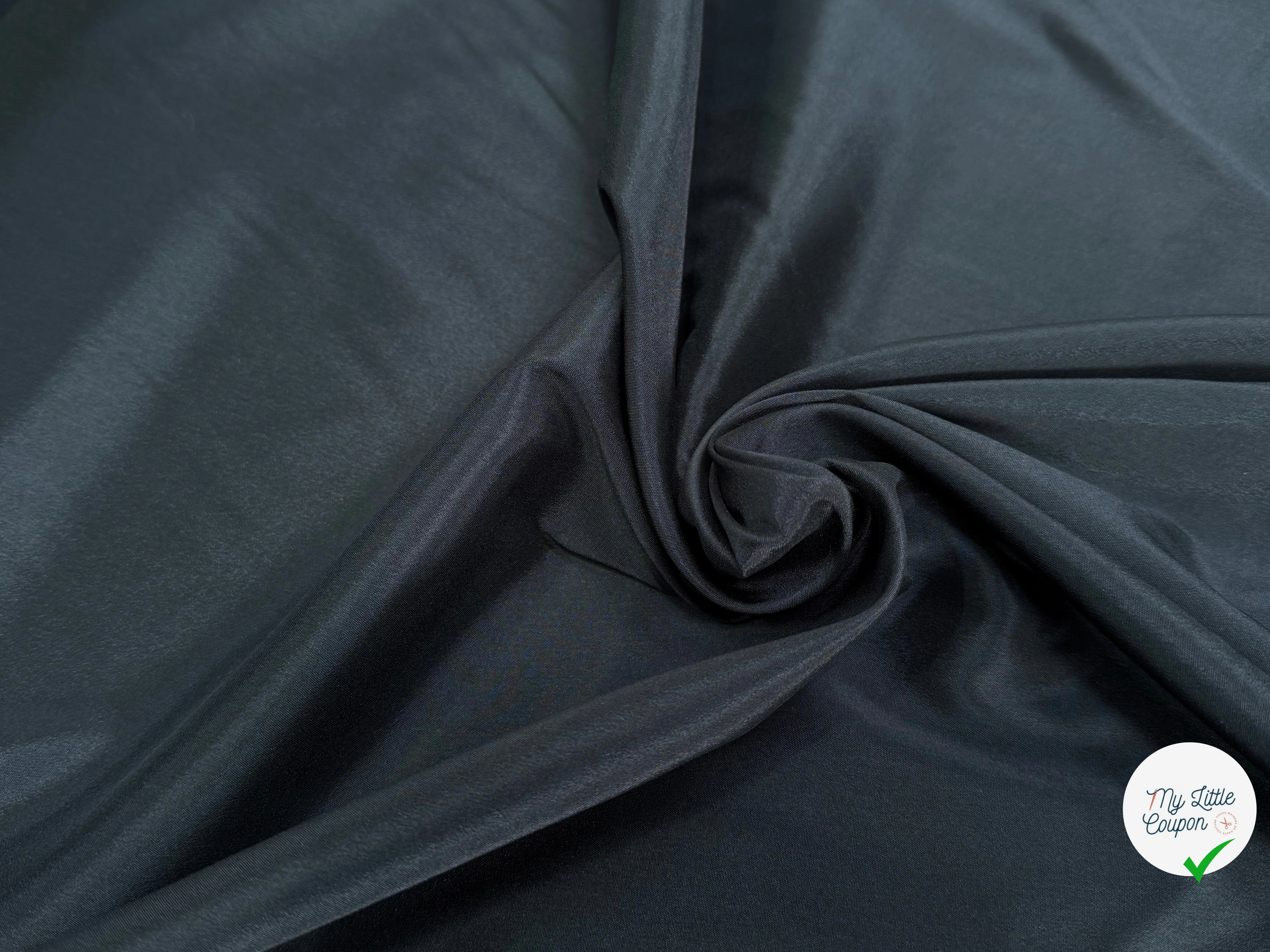 DOUBLURE ACÉTATE 68% ACÉTATE STRETCH NOIR NAVY - My Little Coupon