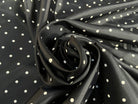 DOUBLURE ACÉTATE BEMBERG ARABEL NOIR POIS BLANC - My Little Coupon