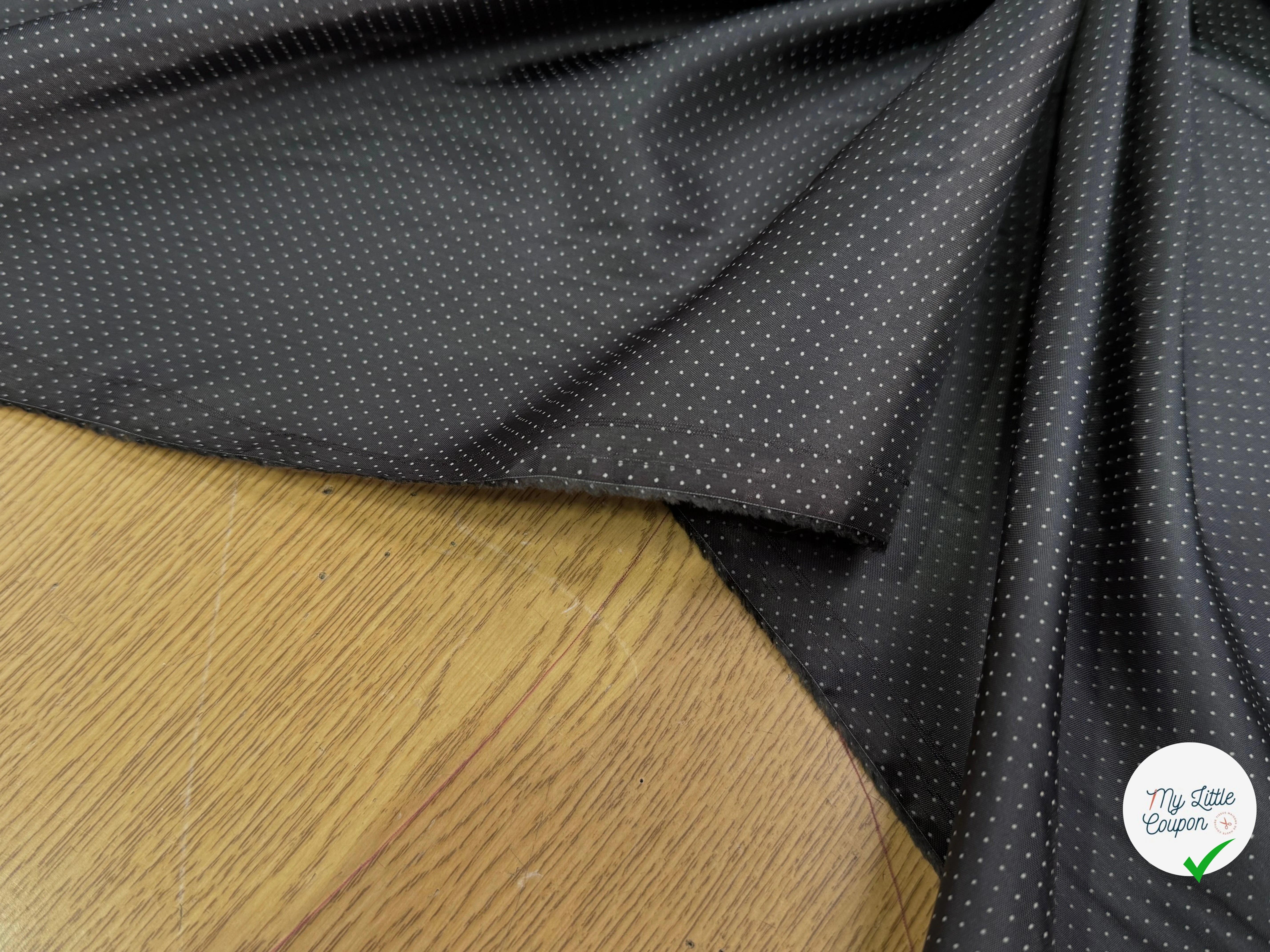 DOUBLURE ACÉTATE CUPRO 68% ACÉTATE STRETCH PÉTITS POIDS BLANC - My Little Coupon