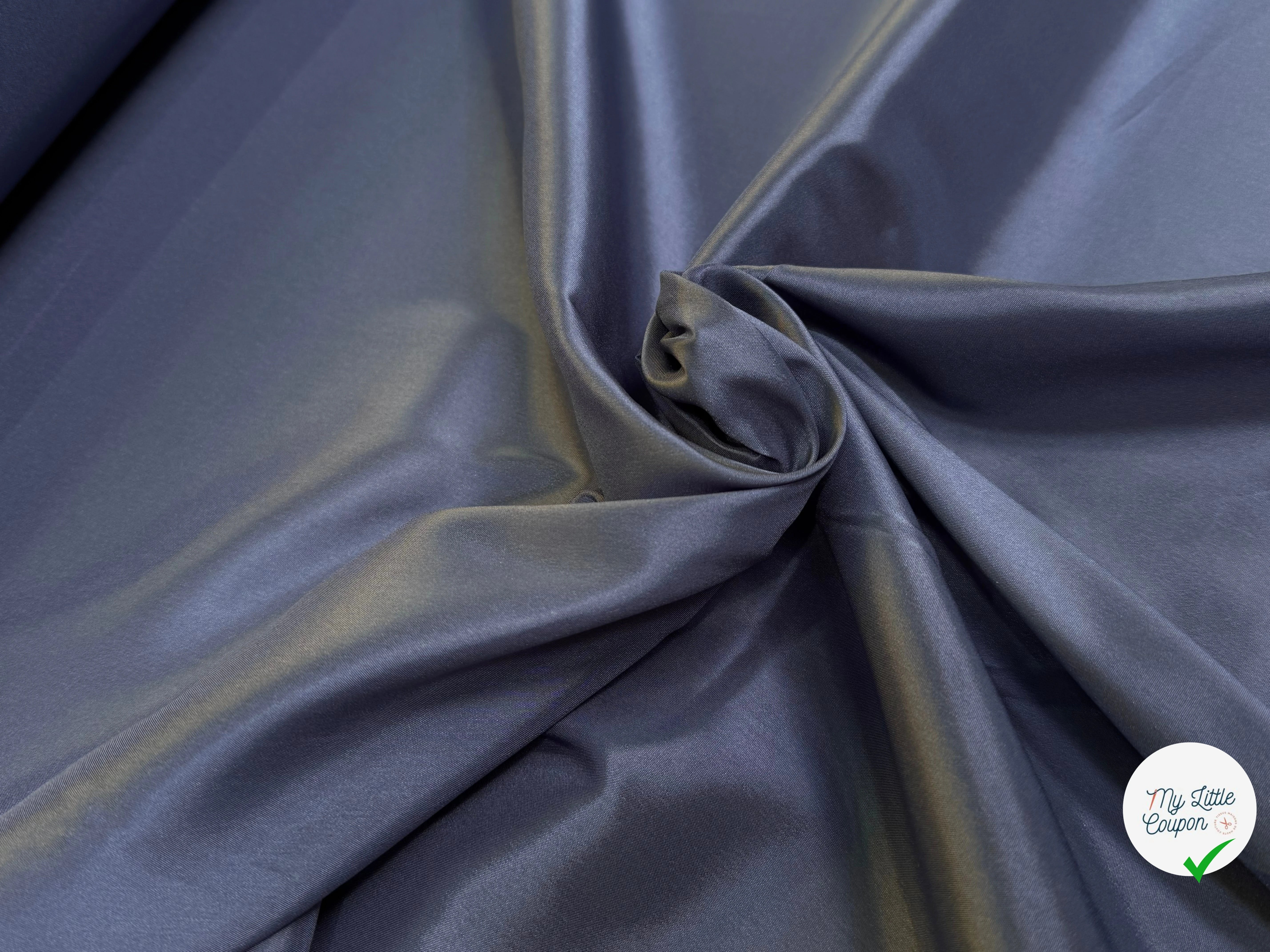 DOUBLURE ACETATE CUPRO BLEU ARDOISE 62% ACETATE - My Little Coupon