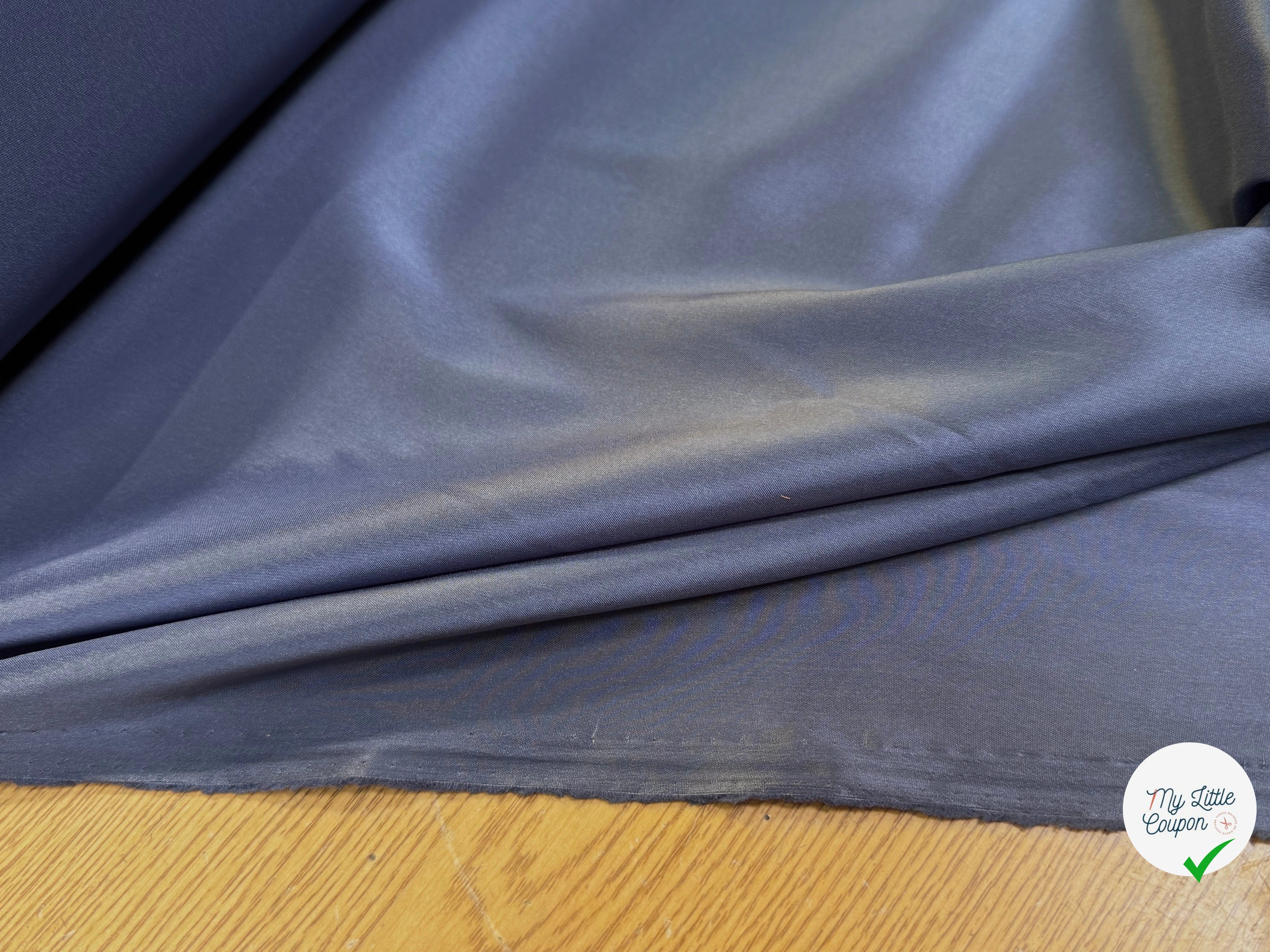 DOUBLURE ACETATE CUPRO BLEU ARDOISE 62% ACETATE - My Little Coupon