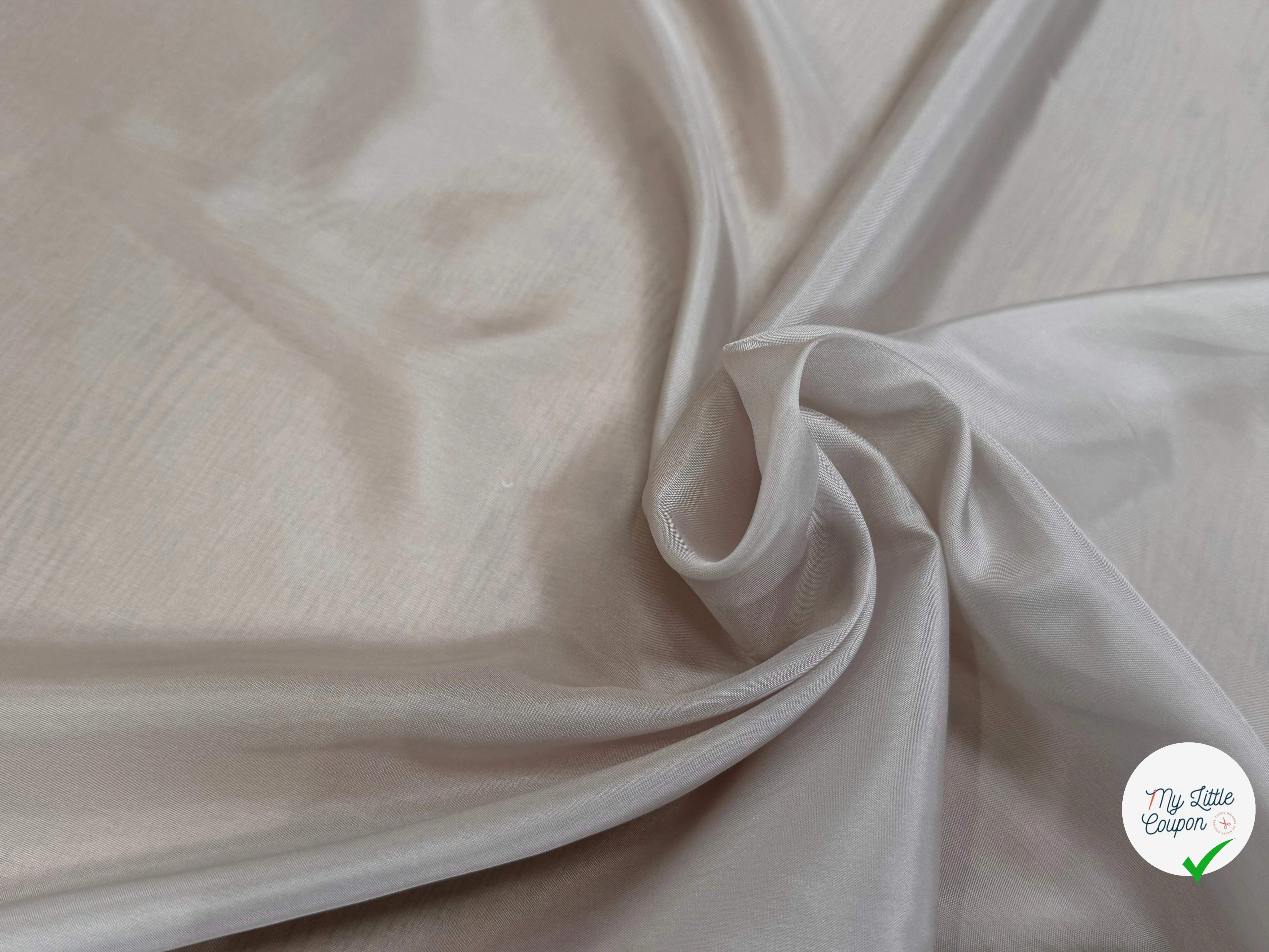 DOUBLURE ACÉTATE CUPRO FINE ET FROIDE CAFÉ AU LAIT - My Little Coupon