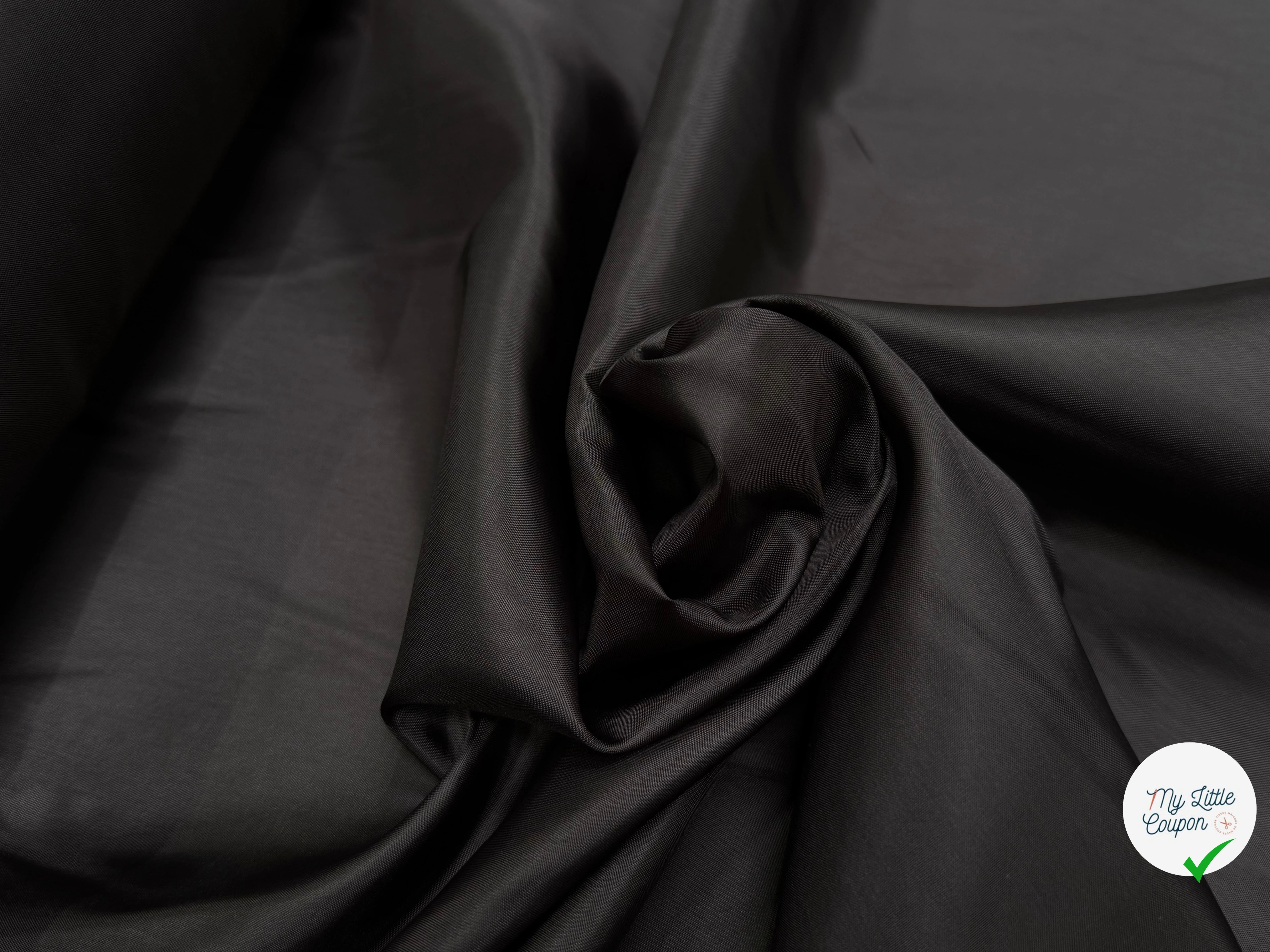 DOUBLURE ACETATE CUPRO FINE LÉGÈREMENT SATINÉE MARRON FONCÉE - My Little Coupon