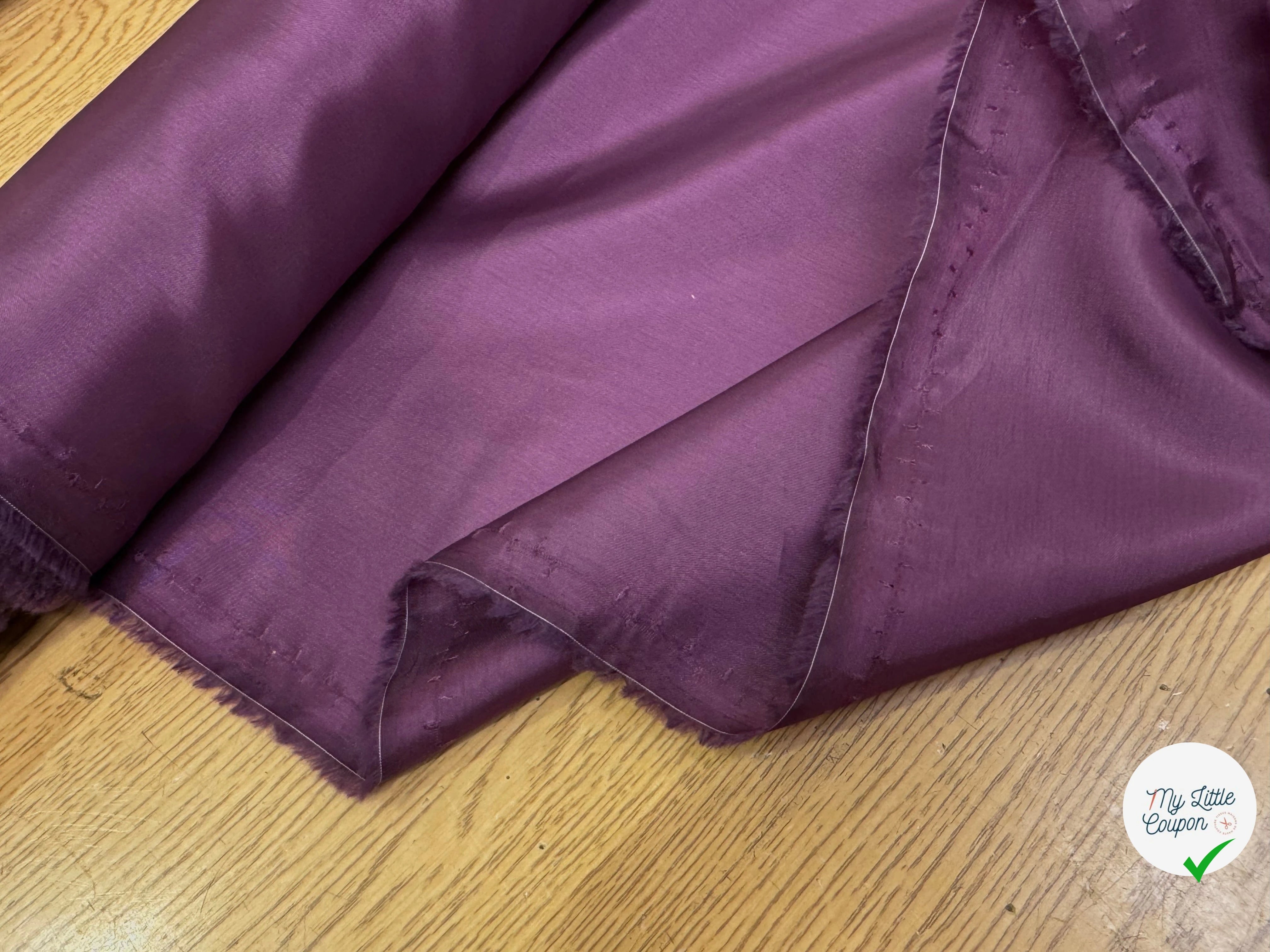DOUBLURE ACETATE CUPRO FINE MARRON VIOLET 38% CUPRO - My Little Coupon