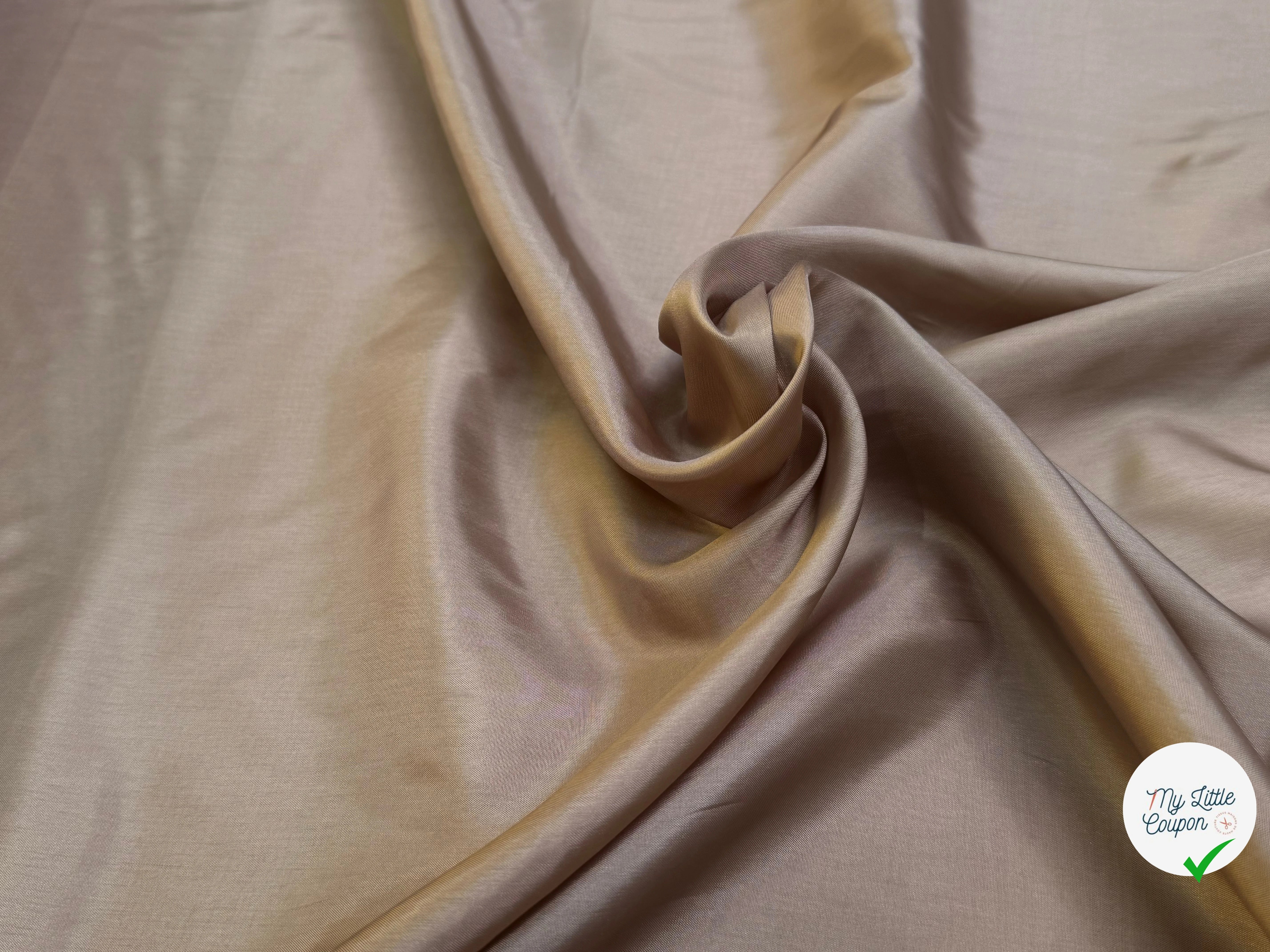 DOUBLURE ACETATE CUPRO LIGHT MOCHA 62% ACETATE - My Little Coupon