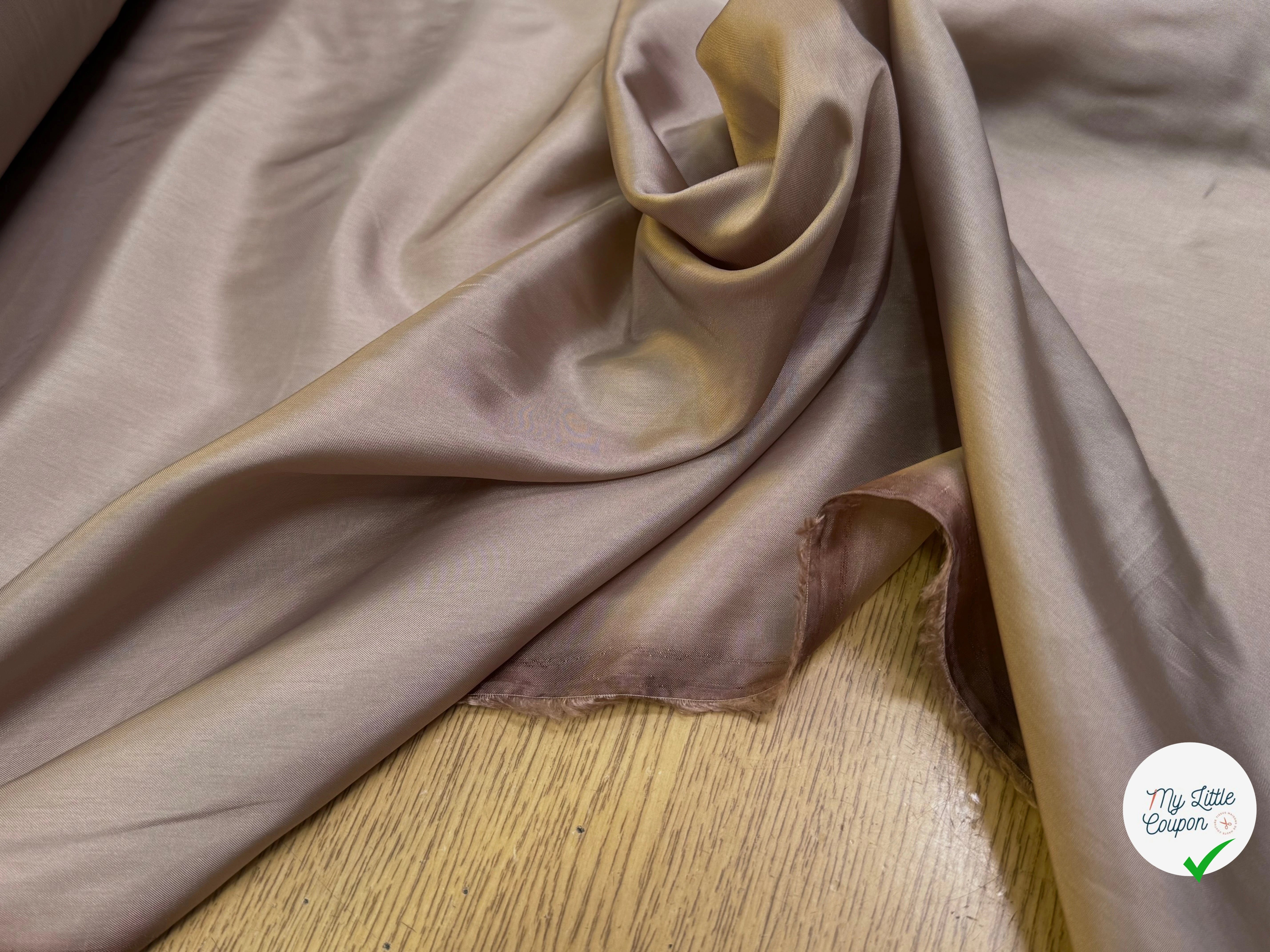 DOUBLURE ACETATE CUPRO LIGHT MOCHA 62% ACETATE - My Little Coupon