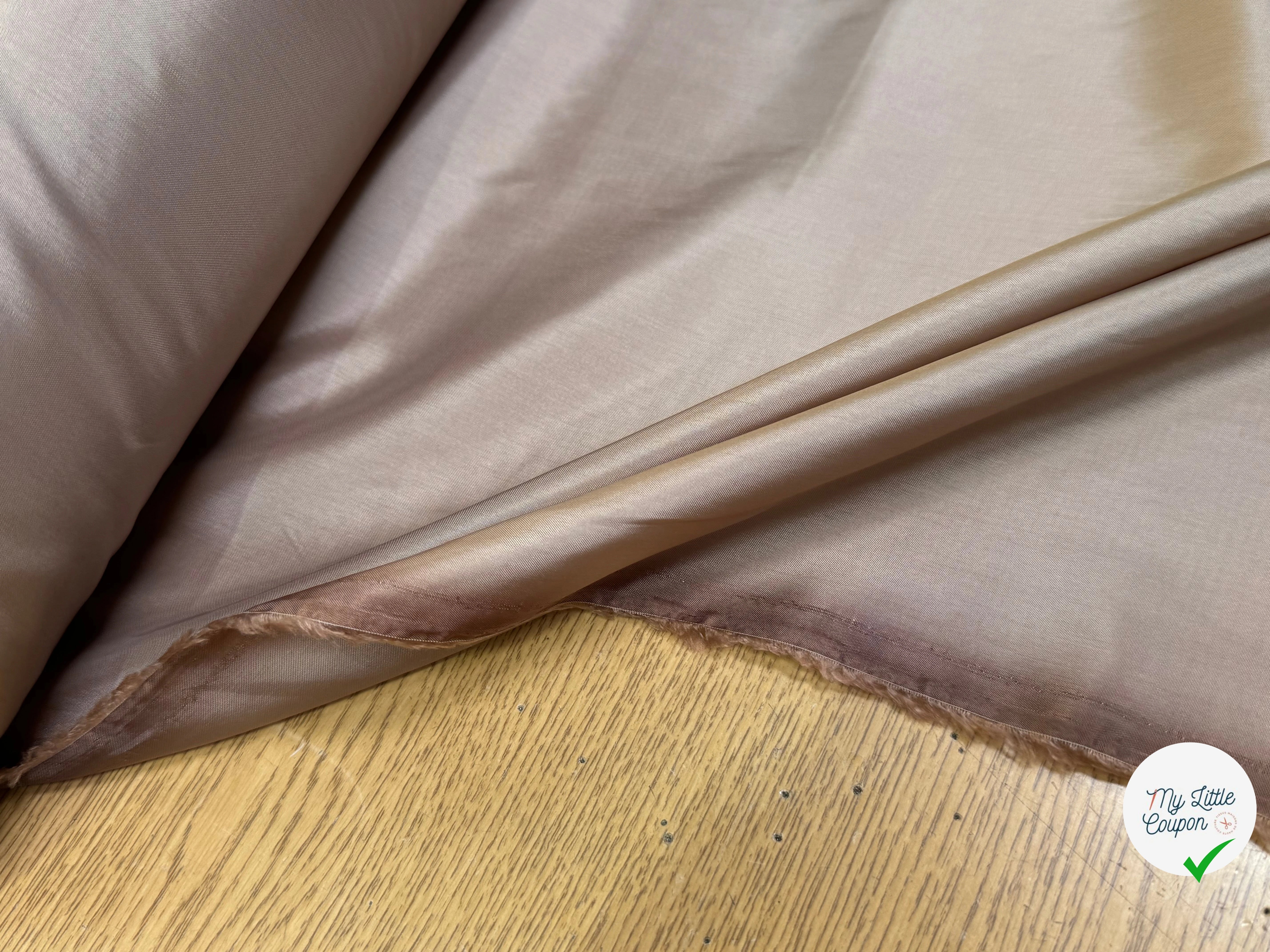 DOUBLURE ACETATE CUPRO LIGHT MOCHA 62% ACETATE - My Little Coupon