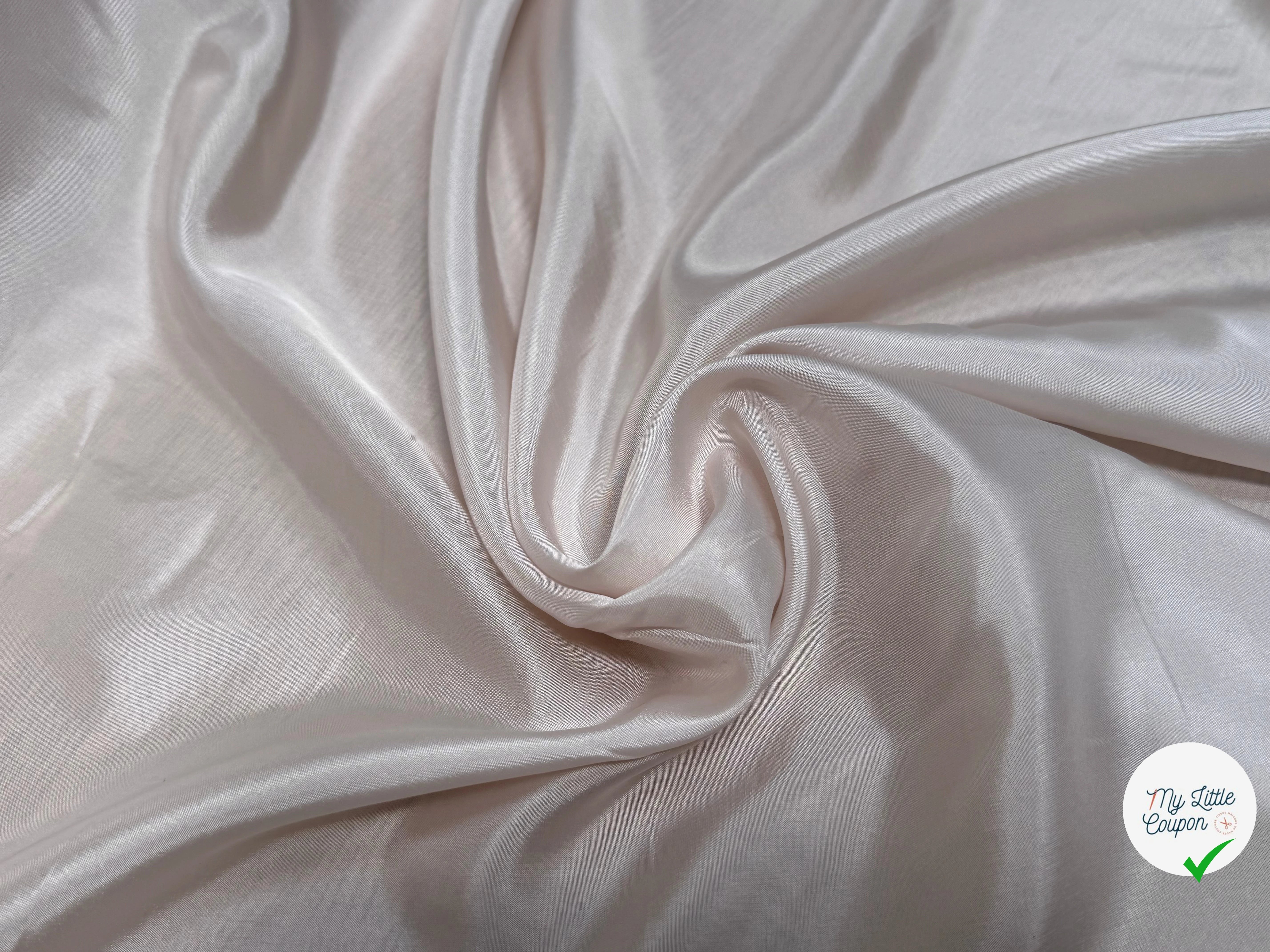 DOUBLURE ACETATE CUPRO LISSE CREME 62% ACETATE - My Little Coupon