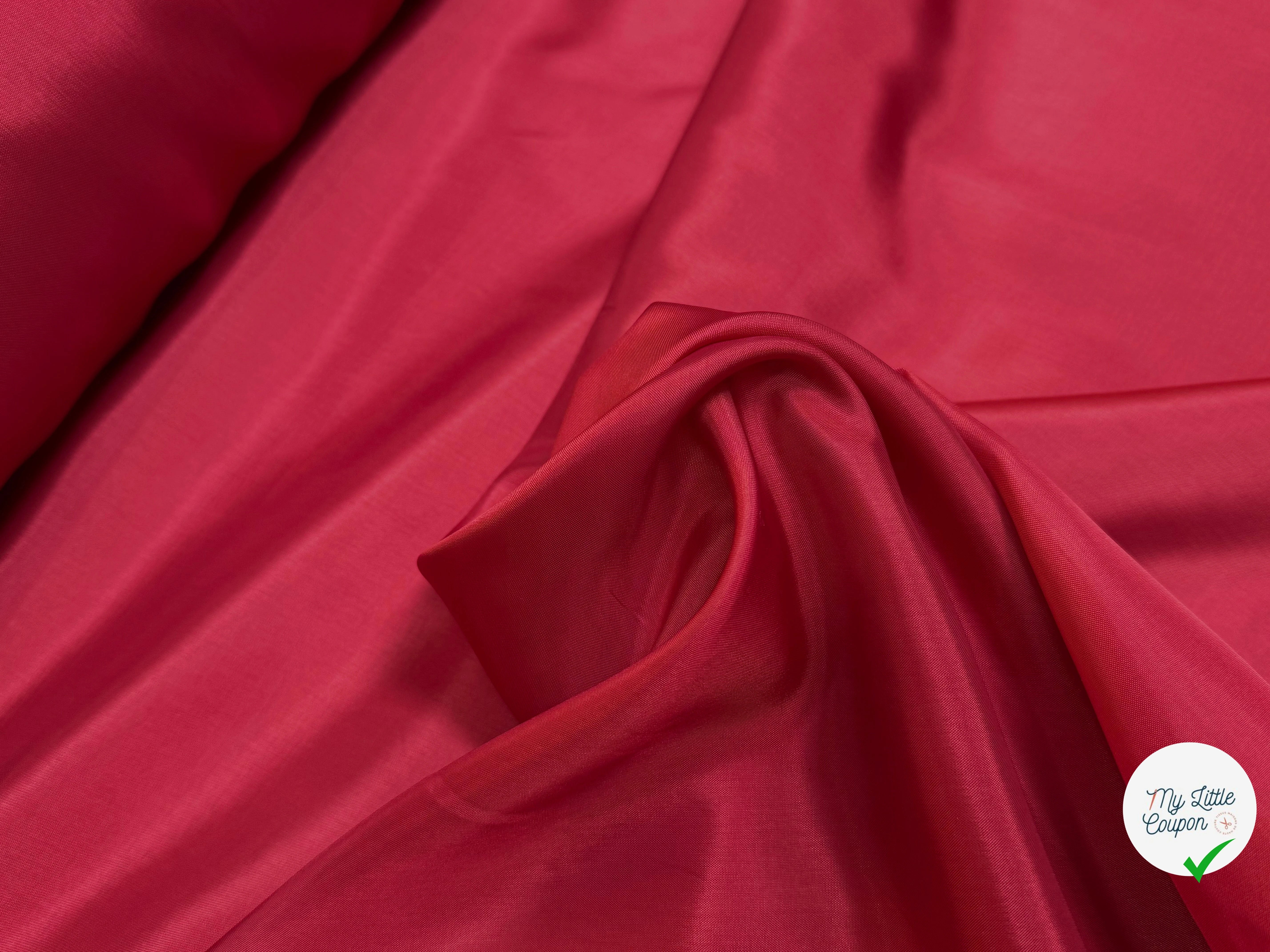 DOUBLURE ACETATE CUPRO ROUGE 62% ACETATE - My Little Coupon