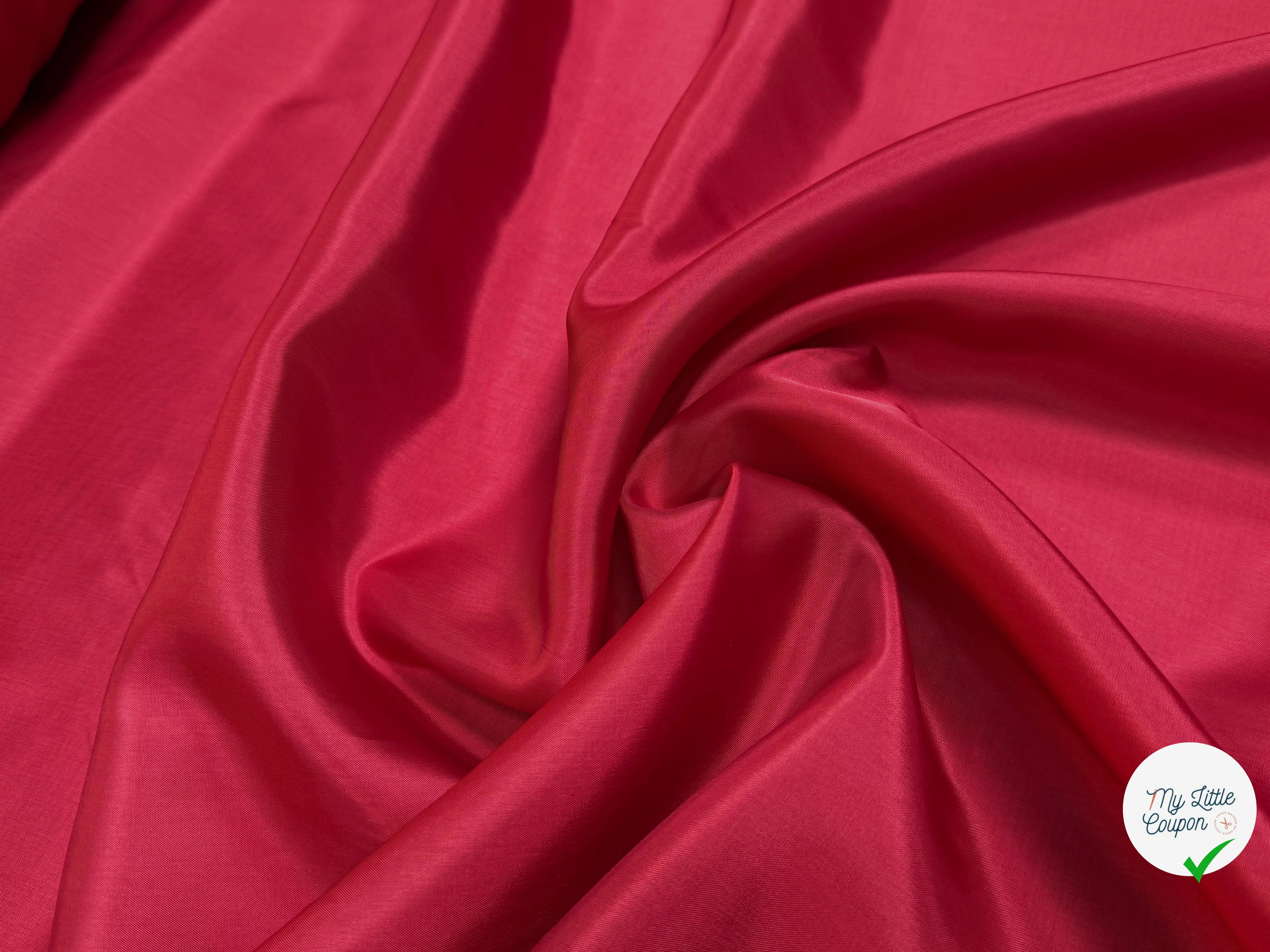 DOUBLURE ACETATE CUPRO ROUGE 62% ACETATE - My Little Coupon