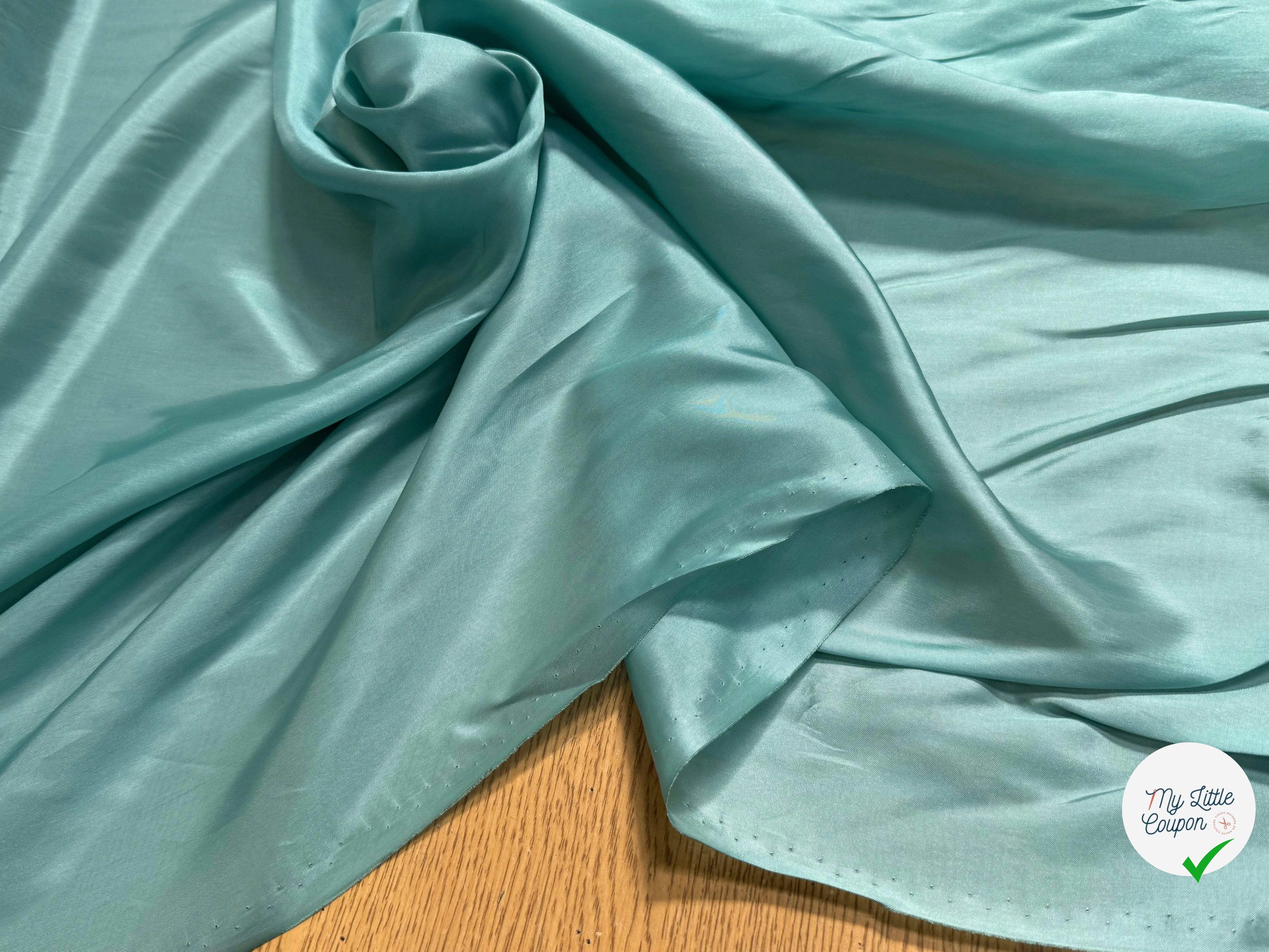 DOUBLURE ACETATE CUPRO SATINÉE VERT VENITIAN 38% CUPRO - My Little Coupon