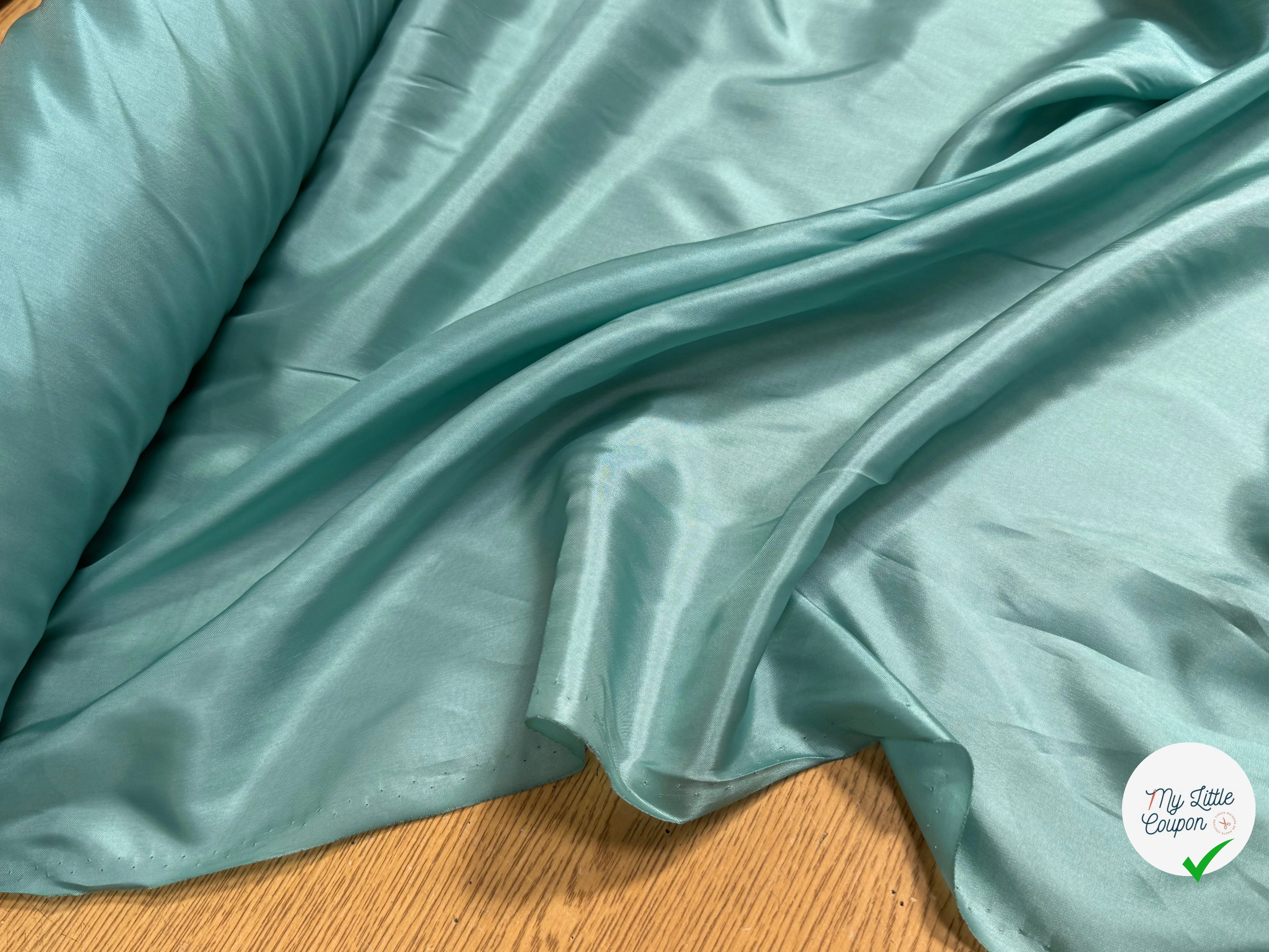 DOUBLURE ACETATE CUPRO SATINÉE VERT VENITIAN 38% CUPRO - My Little Coupon