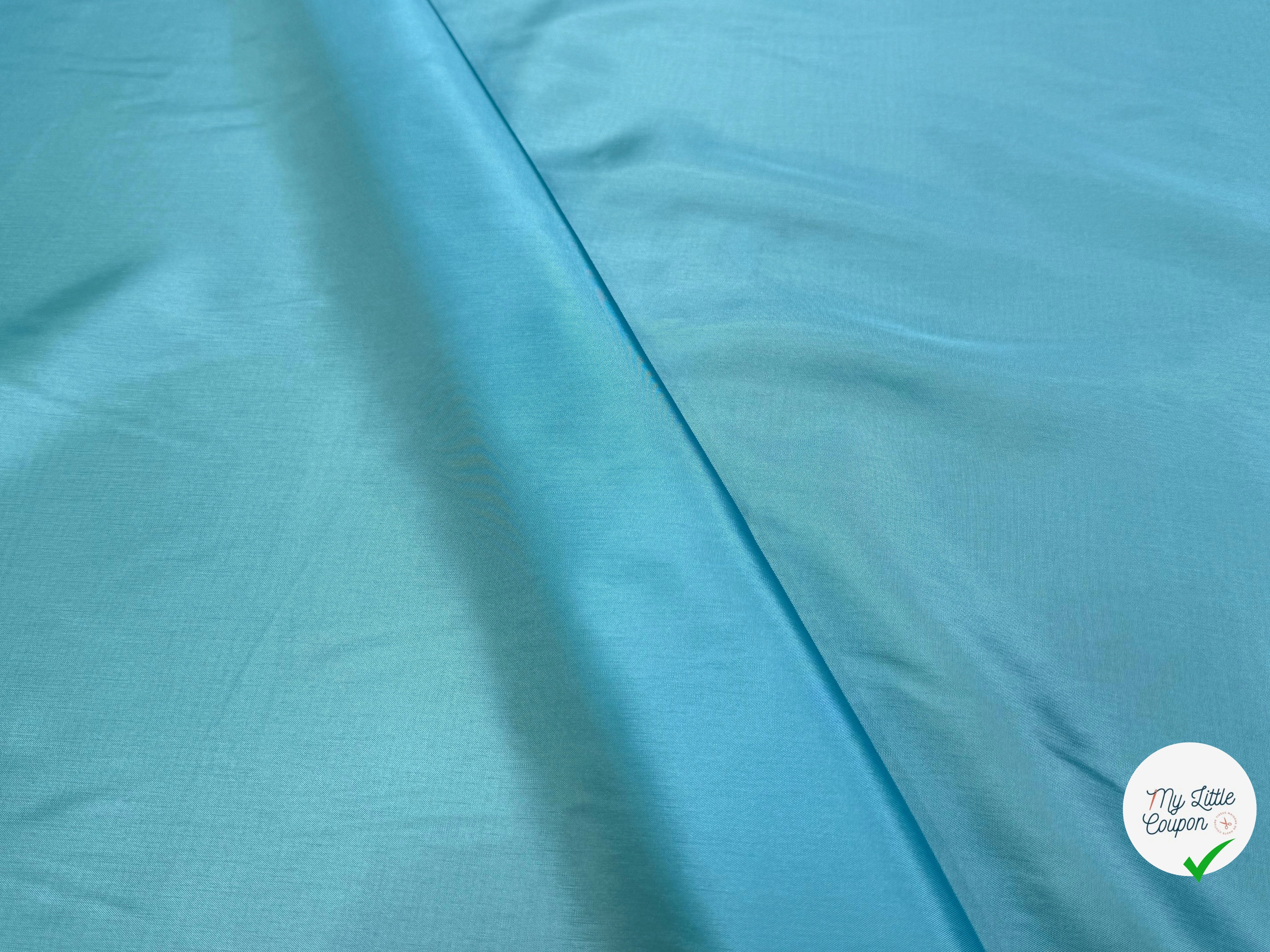 DOUBLURE ACETATE CUPRO TURQUOISE 62% ACETATE - My Little Coupon