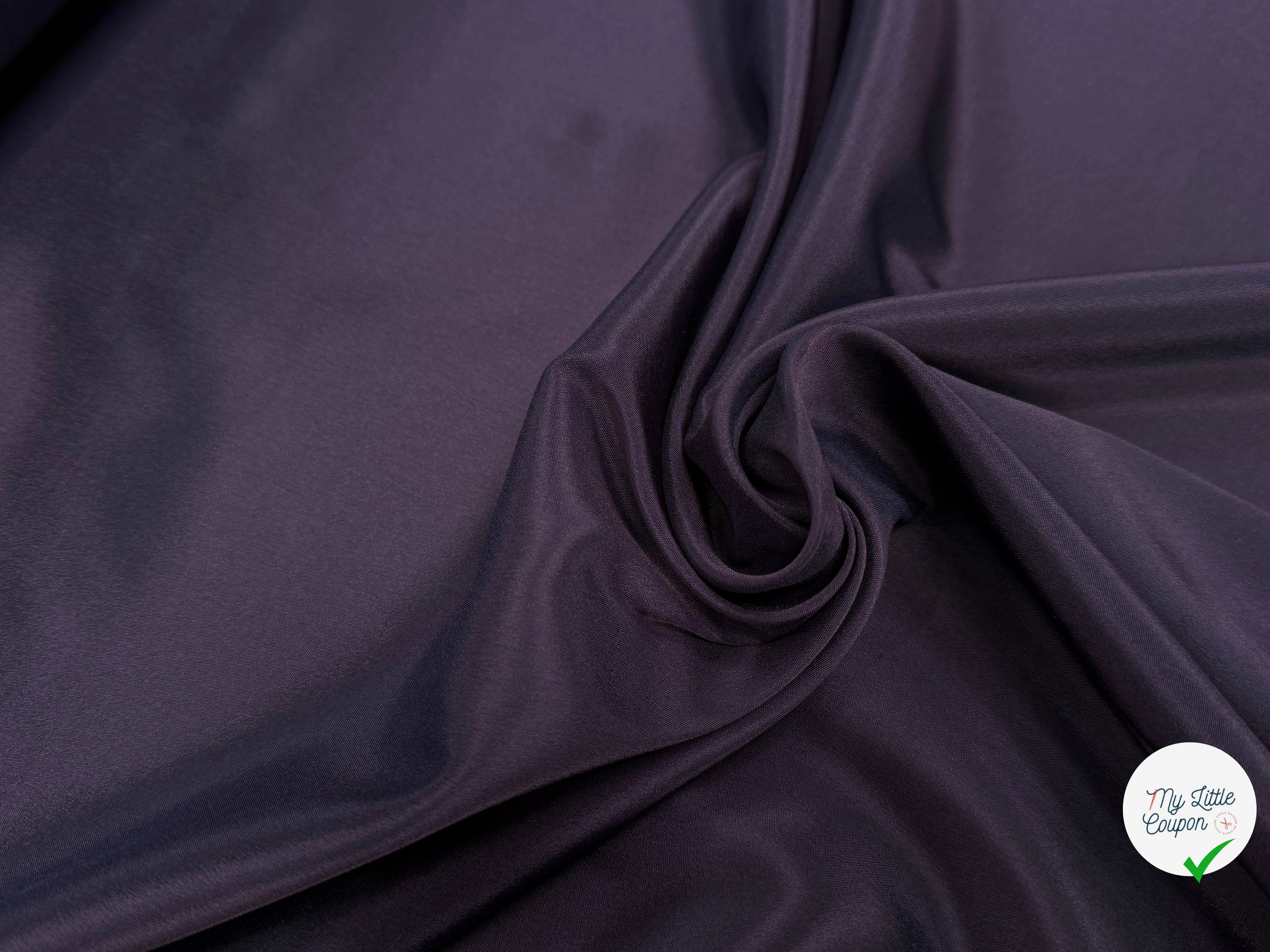 DOUBLURE ACÉTATE FINE AUBERGINE 68% ACÉTATE STRETCH - My Little Coupon