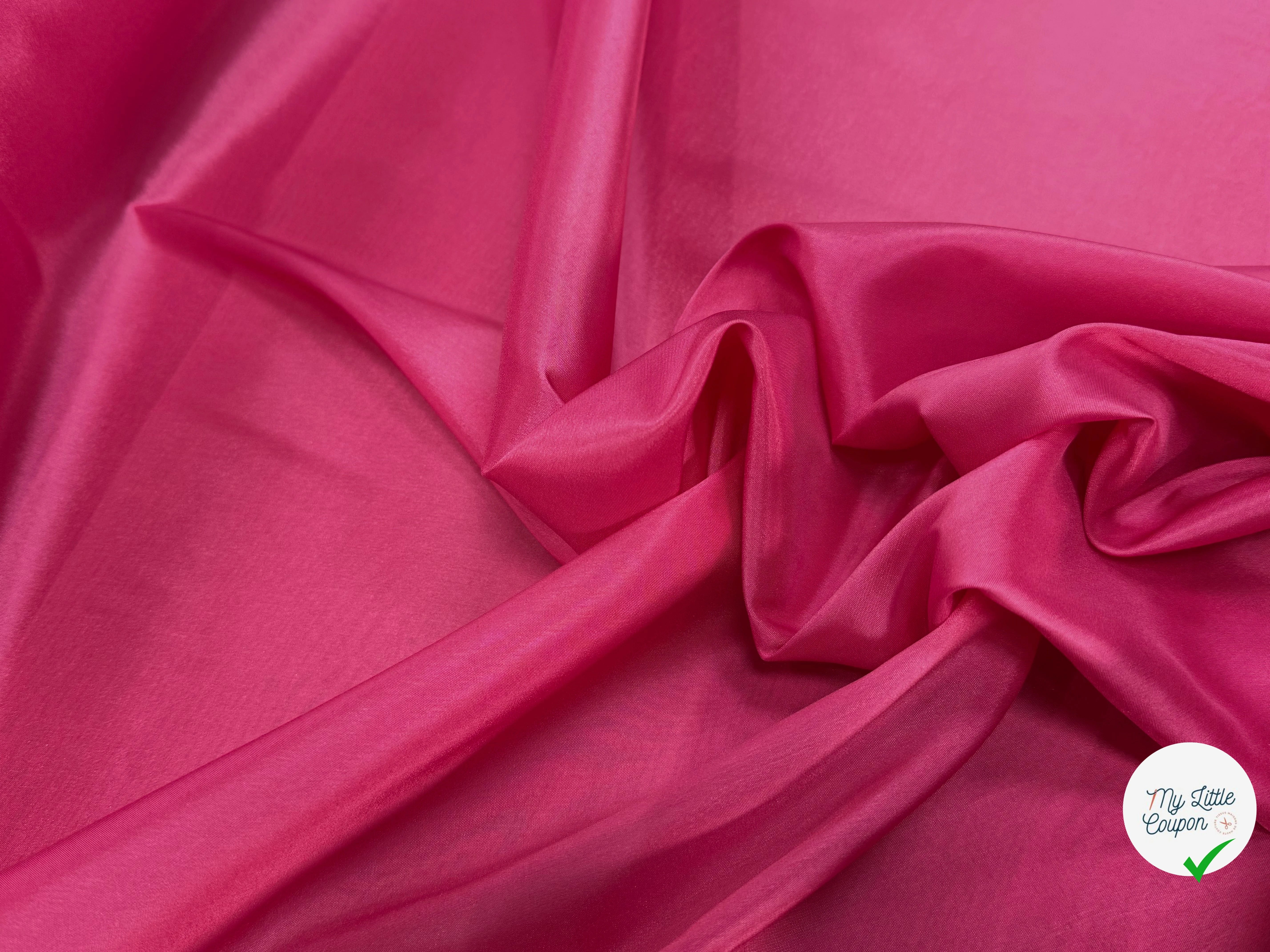 DOUBLURE ACÉTATE FINE FUSHIA 68% ACÉTATE STRETCH - My Little Coupon