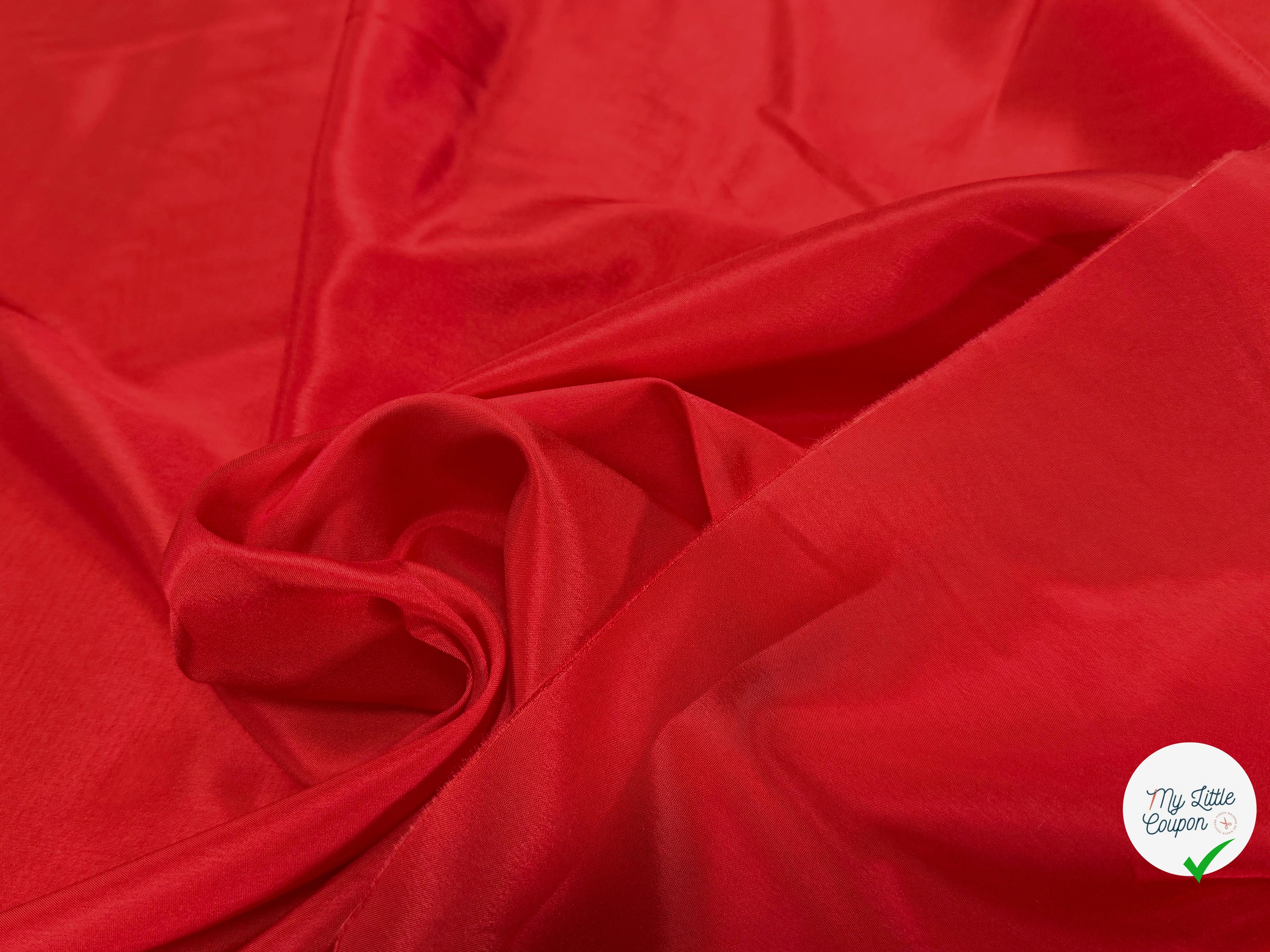 DOUBLURE ACÉTATE FINE ROUGE 68% ACÉTATE STRETCH - My Little Coupon