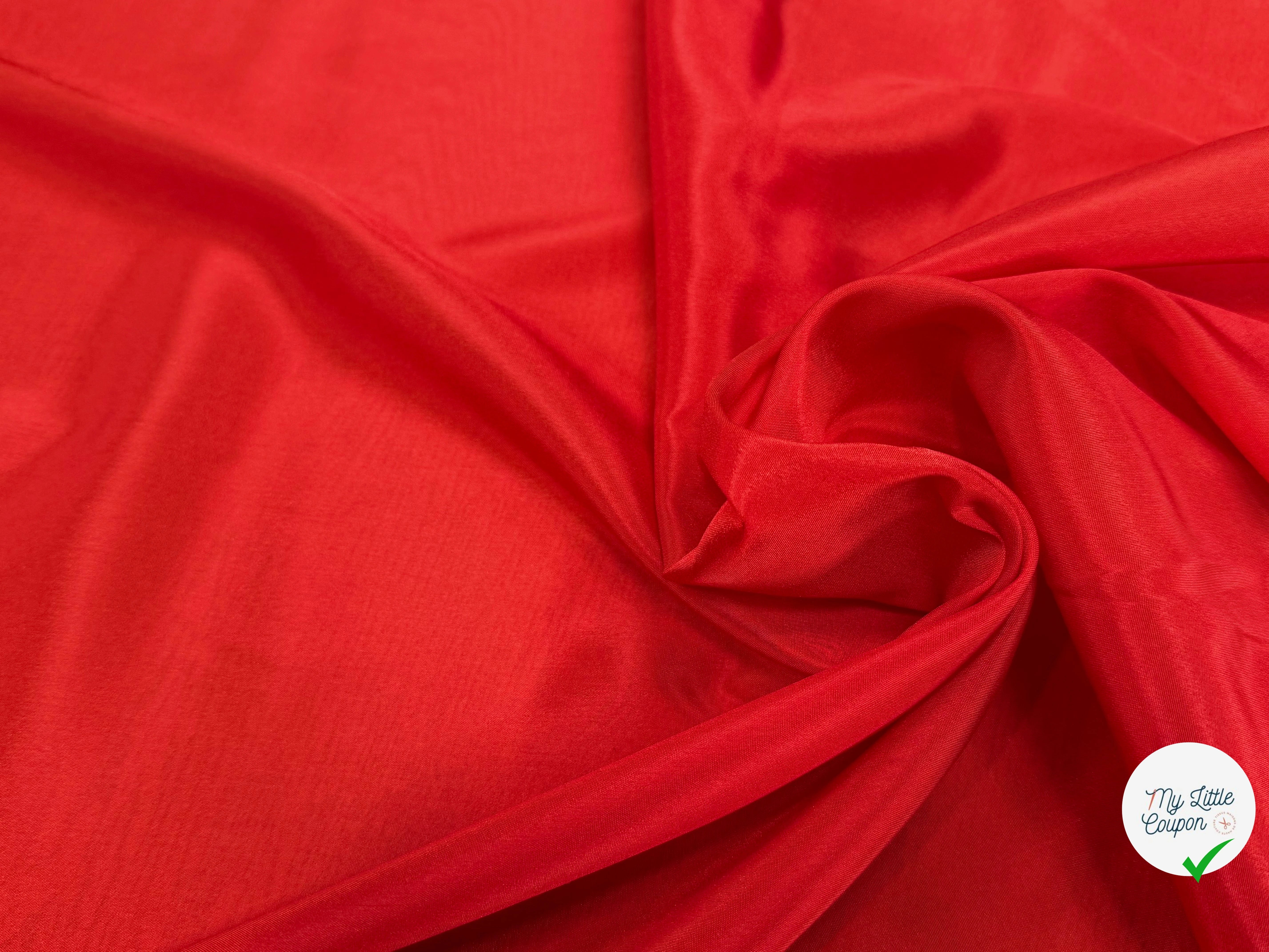 DOUBLURE ACÉTATE FINE ROUGE 68% ACÉTATE STRETCH - My Little Coupon