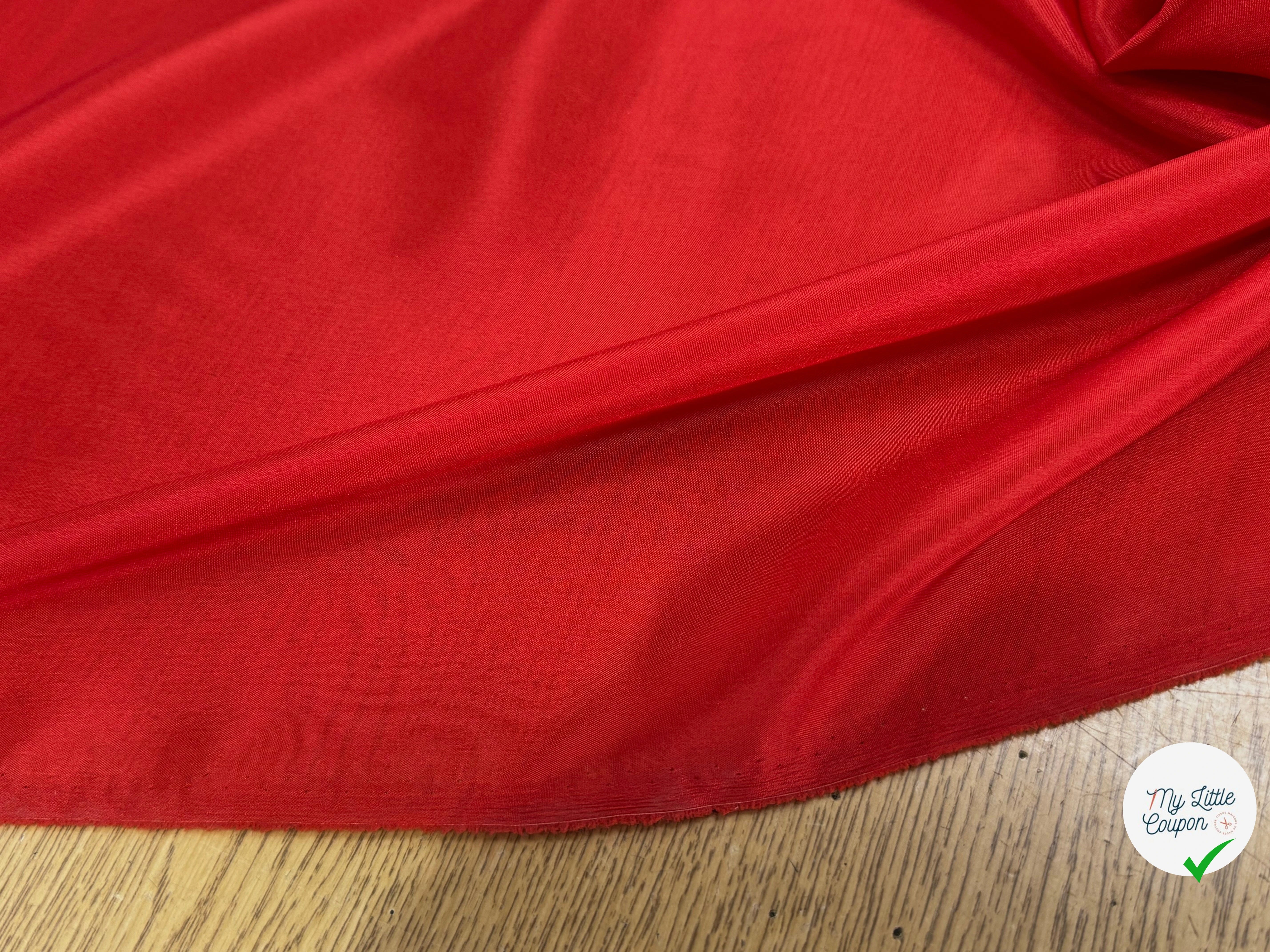 DOUBLURE ACÉTATE FINE ROUGE 68% ACÉTATE STRETCH - My Little Coupon