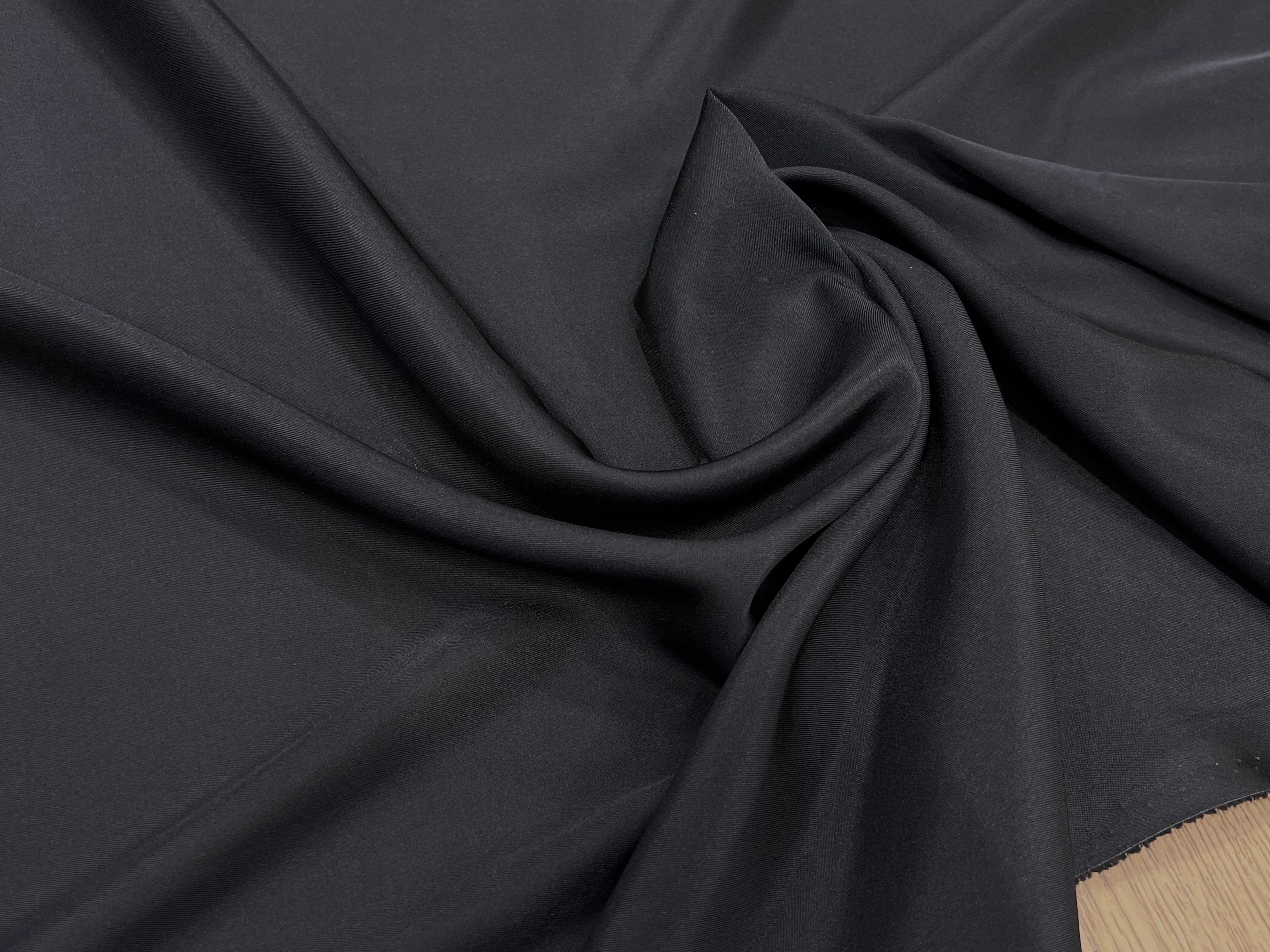 DOUBLURE ACÉTATE LEGEREMENT CRÉPÉE NOIR - My Little Coupon