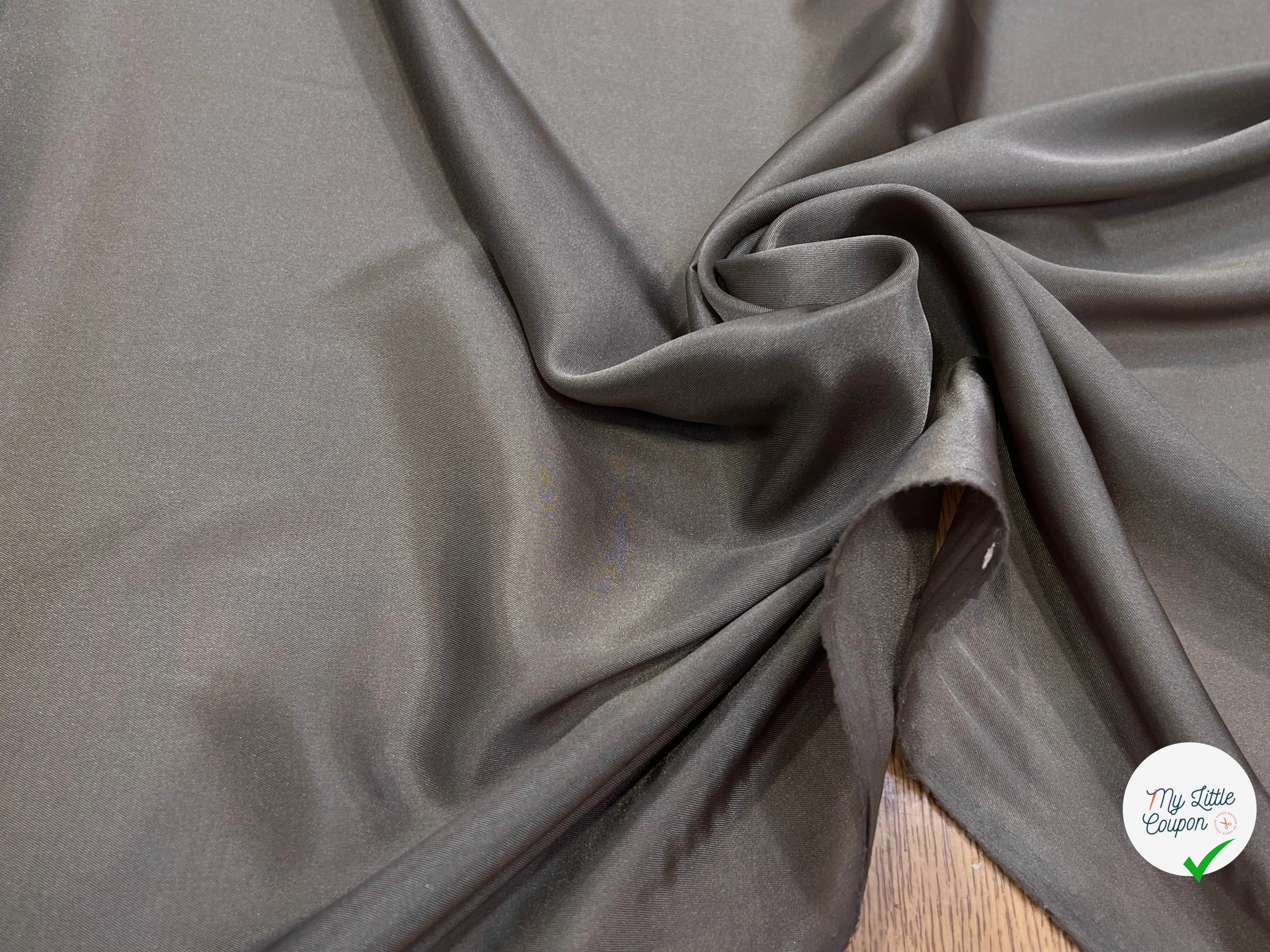 DOUBLURE ACÉTATE LEGEREMENT CRÉPÉE TAUPE - My Little Coupon