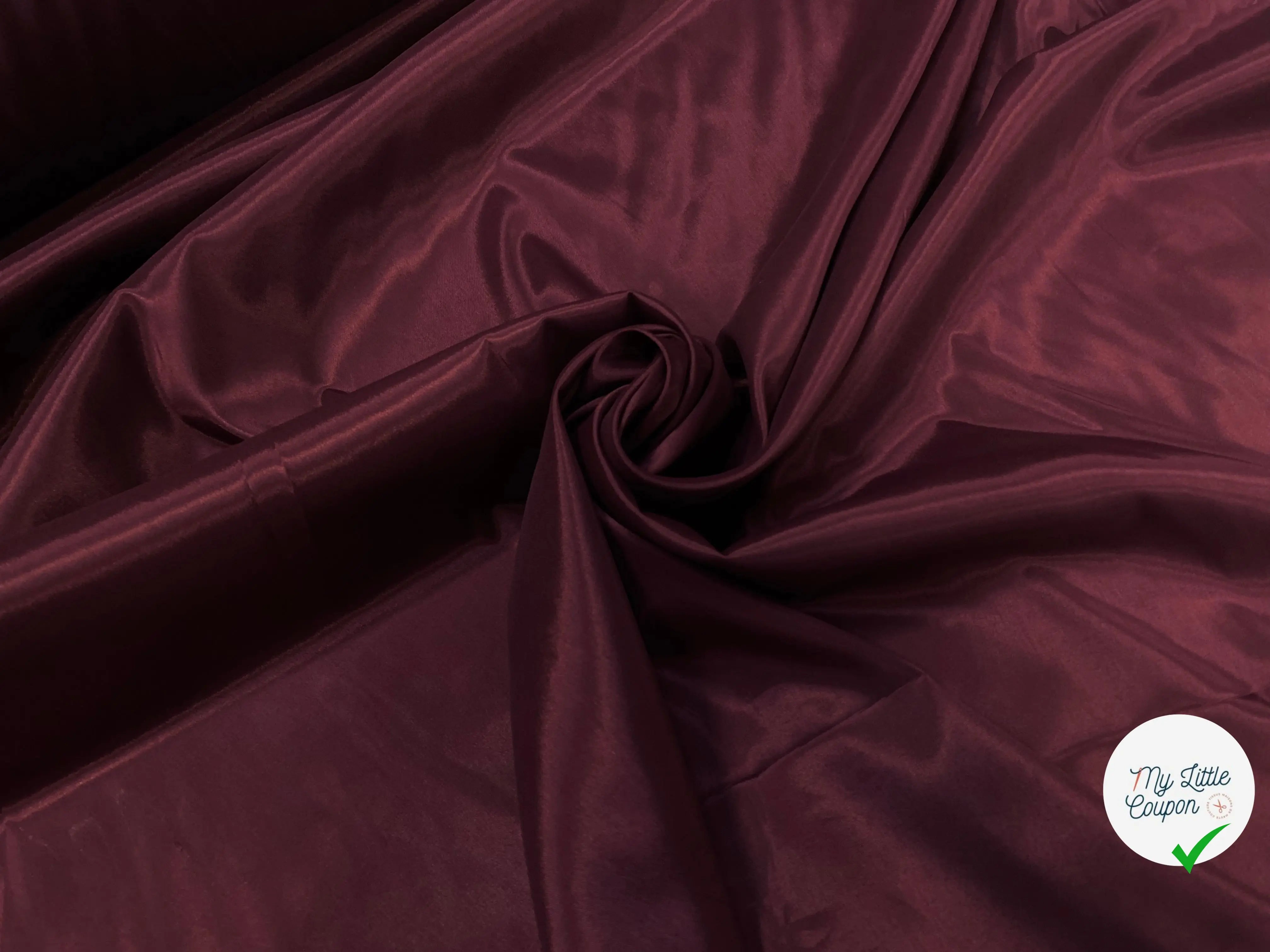 DOUBLURE ACETATE TAFFETAS LIE DE VIN - My Little Coupon