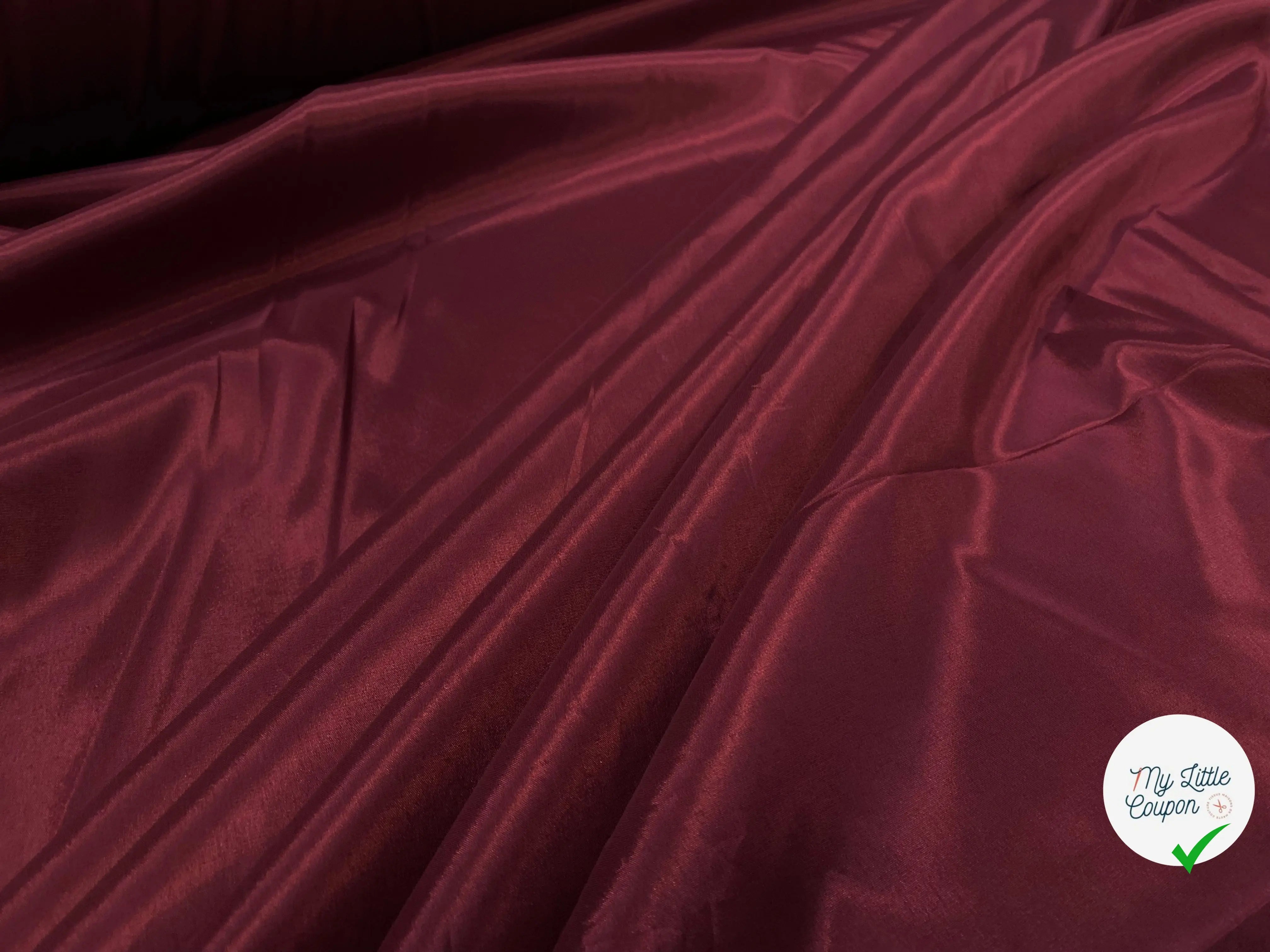 DOUBLURE ACETATE TAFFETAS LIE DE VIN - My Little Coupon