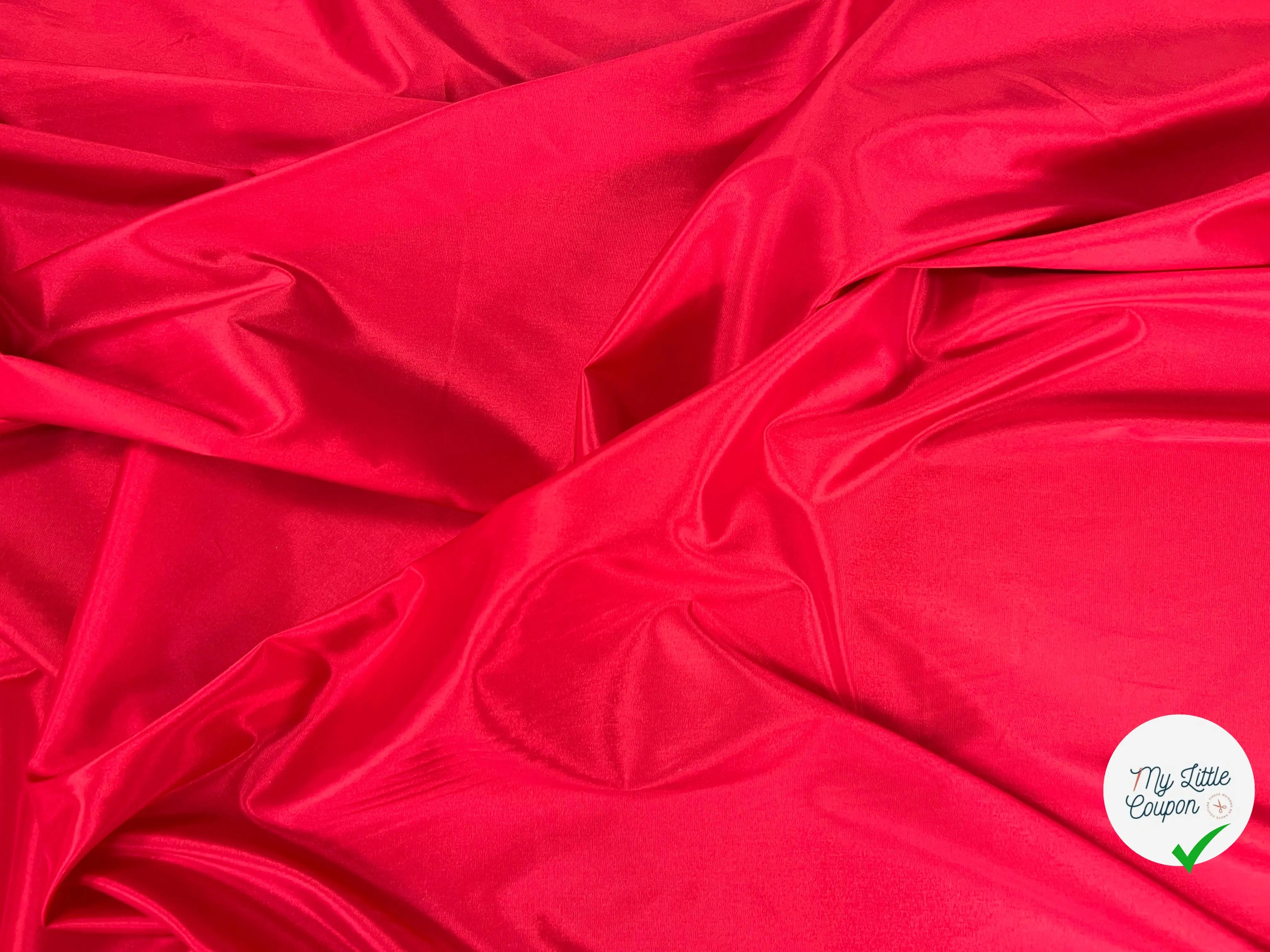 DOUBLURE ACETATE TAFFETAS ROUGE - My Little Coupon