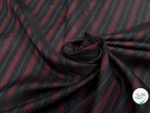 DOUBLURE ACETATE VISCOSE À RAYURES NOIR BORDEAUX VIOLET SUBLIME - My Little Coupon