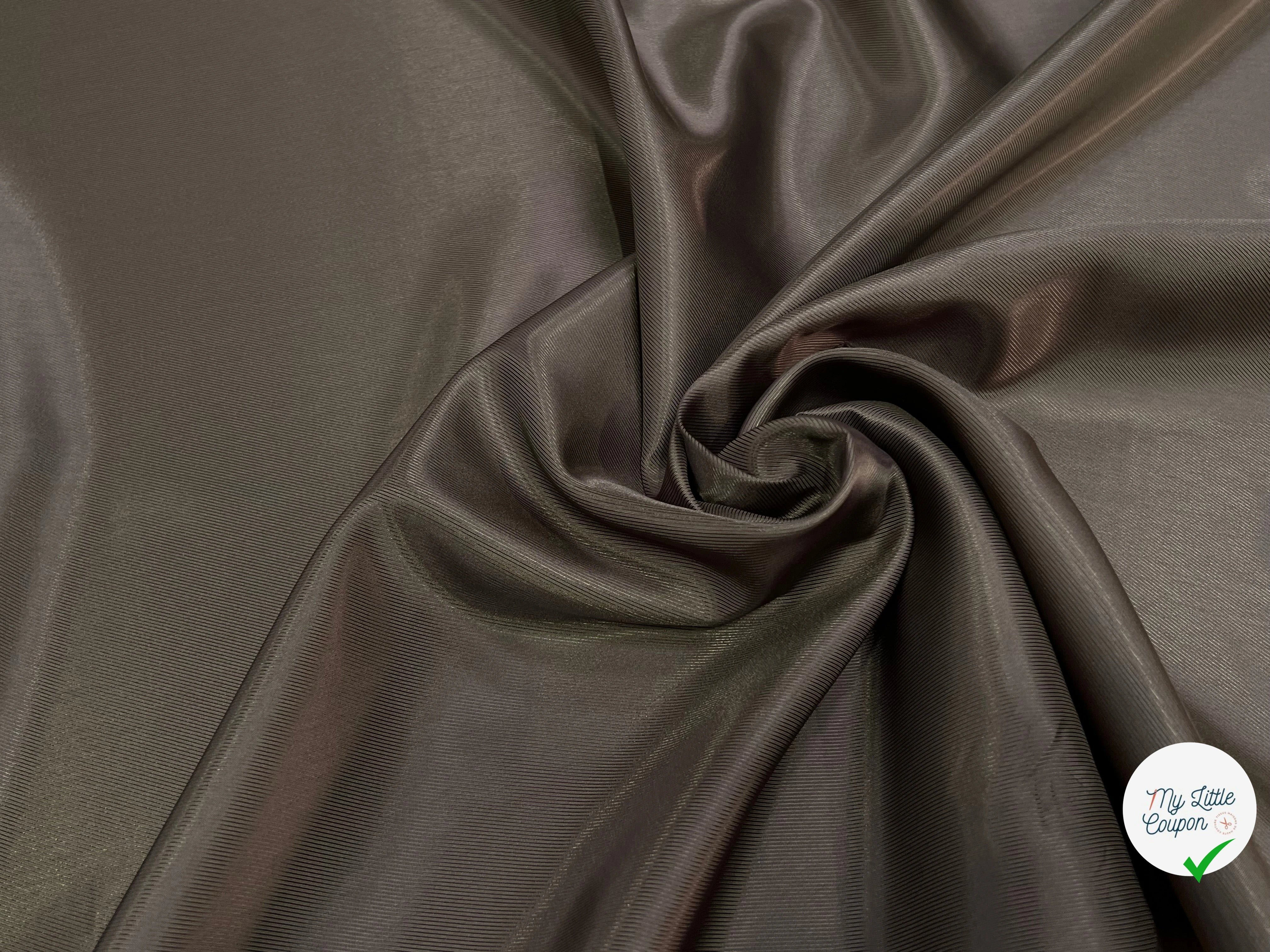 DOUBLURE ACÉTATE VISCOSE LÉGÈREMENT DRILL MARRON CLAIR FROIDE - My Little Coupon