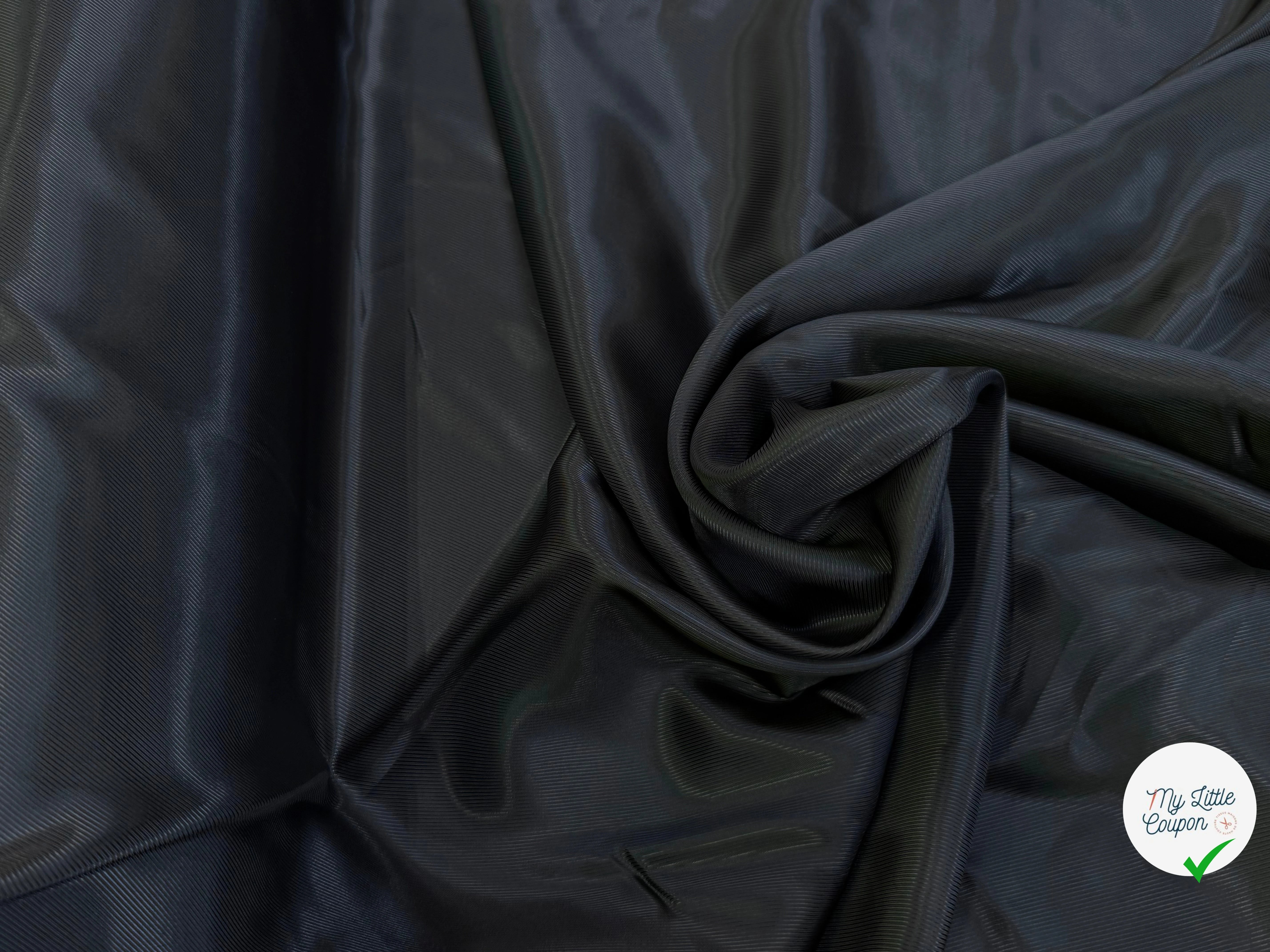 DOUBLURE DRILL 100% VISCOSE DEEP BLACK - My Little Coupon