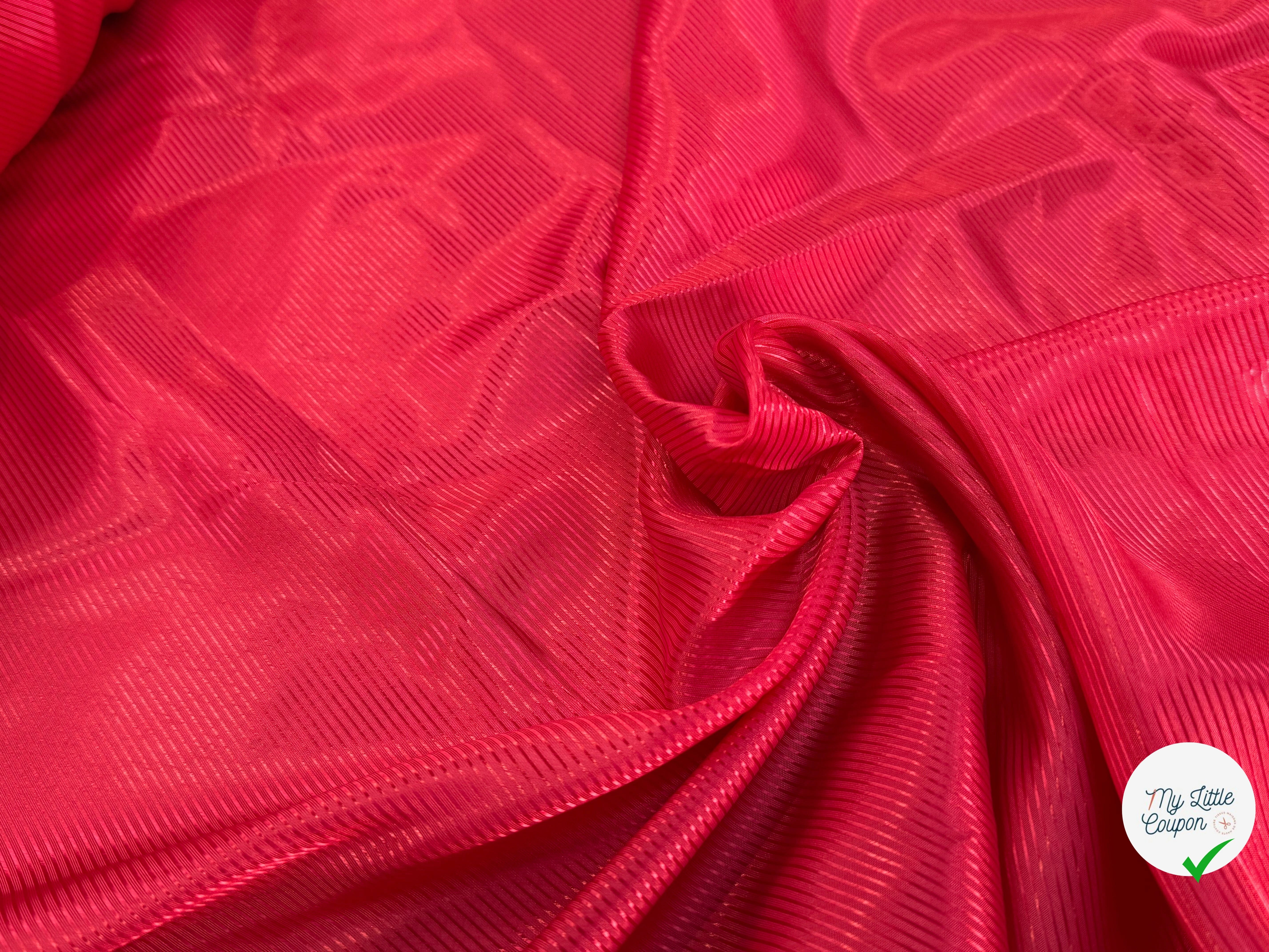 DOUBLURE DRILL ACETATE CUPRO ROUGE - My Little Coupon