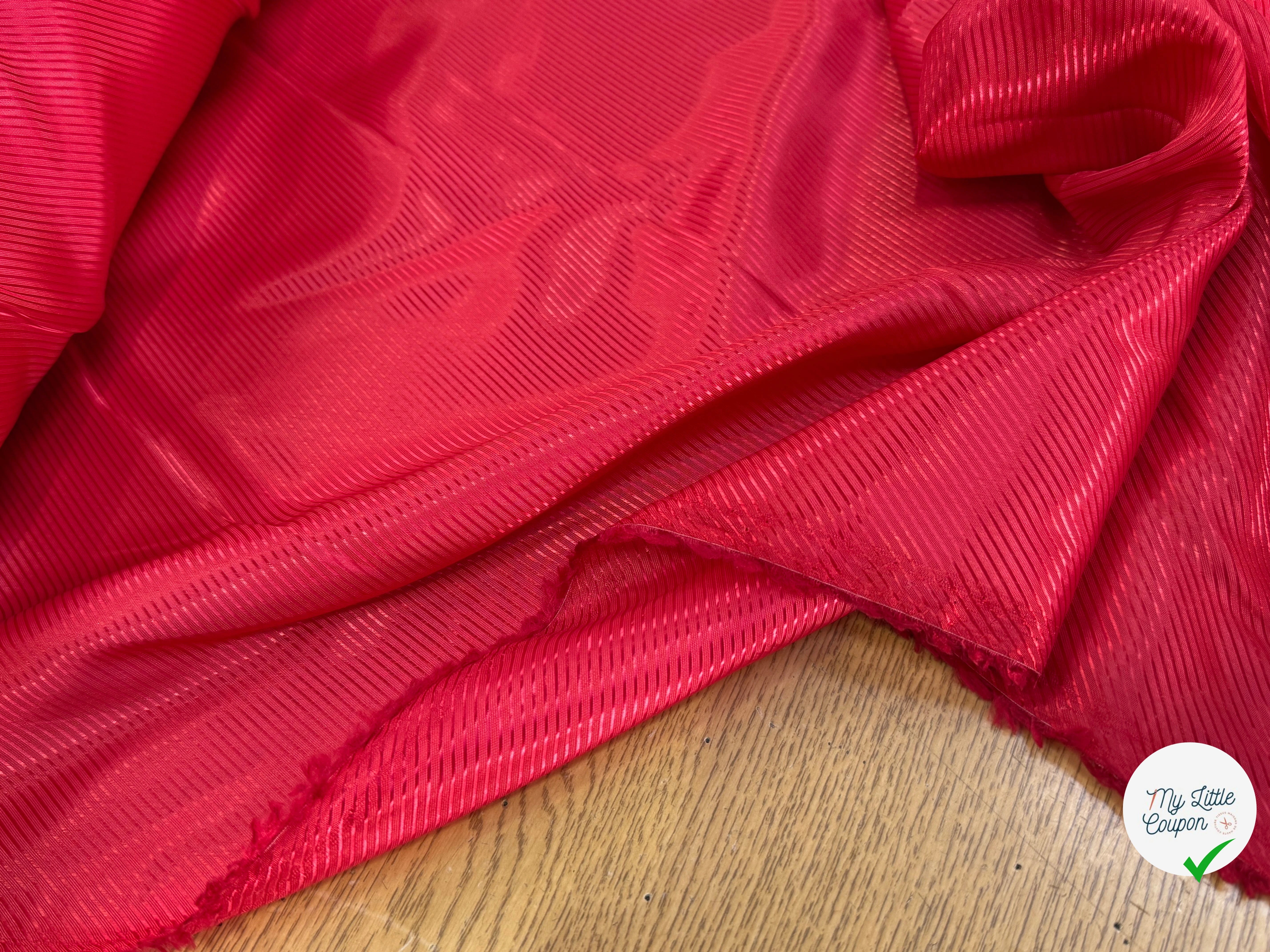 DOUBLURE DRILL ACETATE CUPRO ROUGE - My Little Coupon