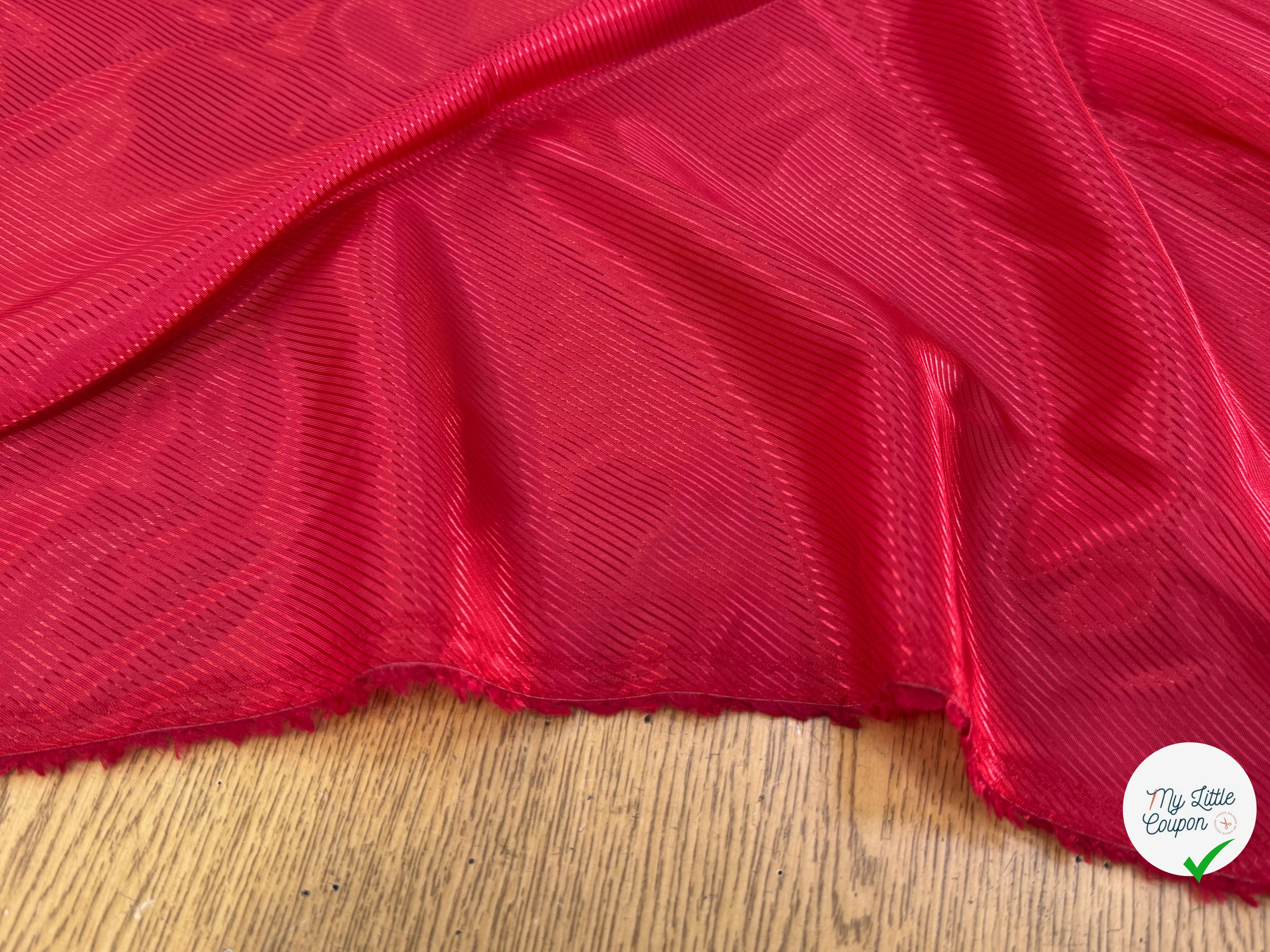 DOUBLURE DRILL ACETATE CUPRO ROUGE - My Little Coupon