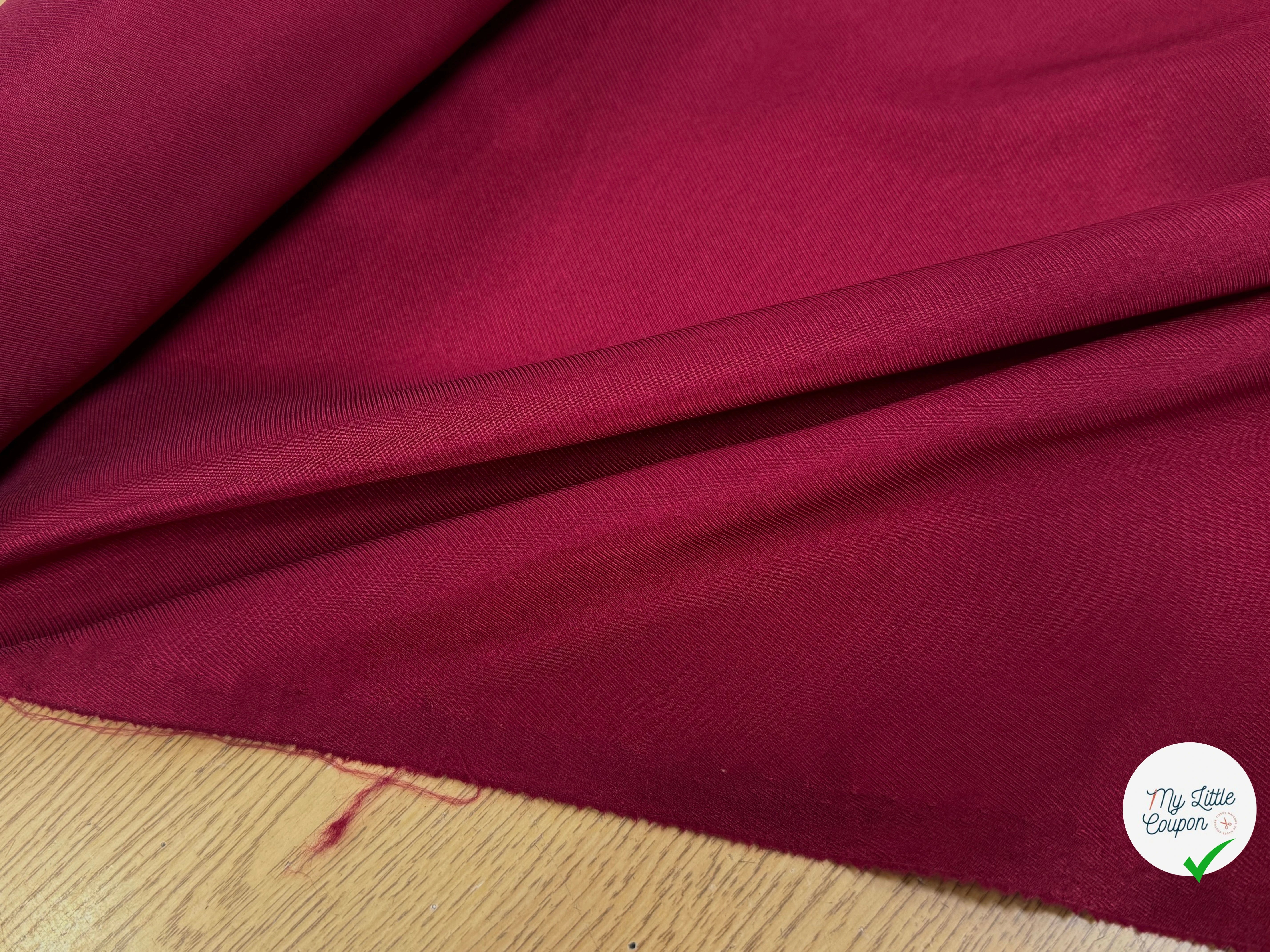 DOUBLURE ÉFFET DRILL FLUIDE BORDEAUX - My Little Coupon