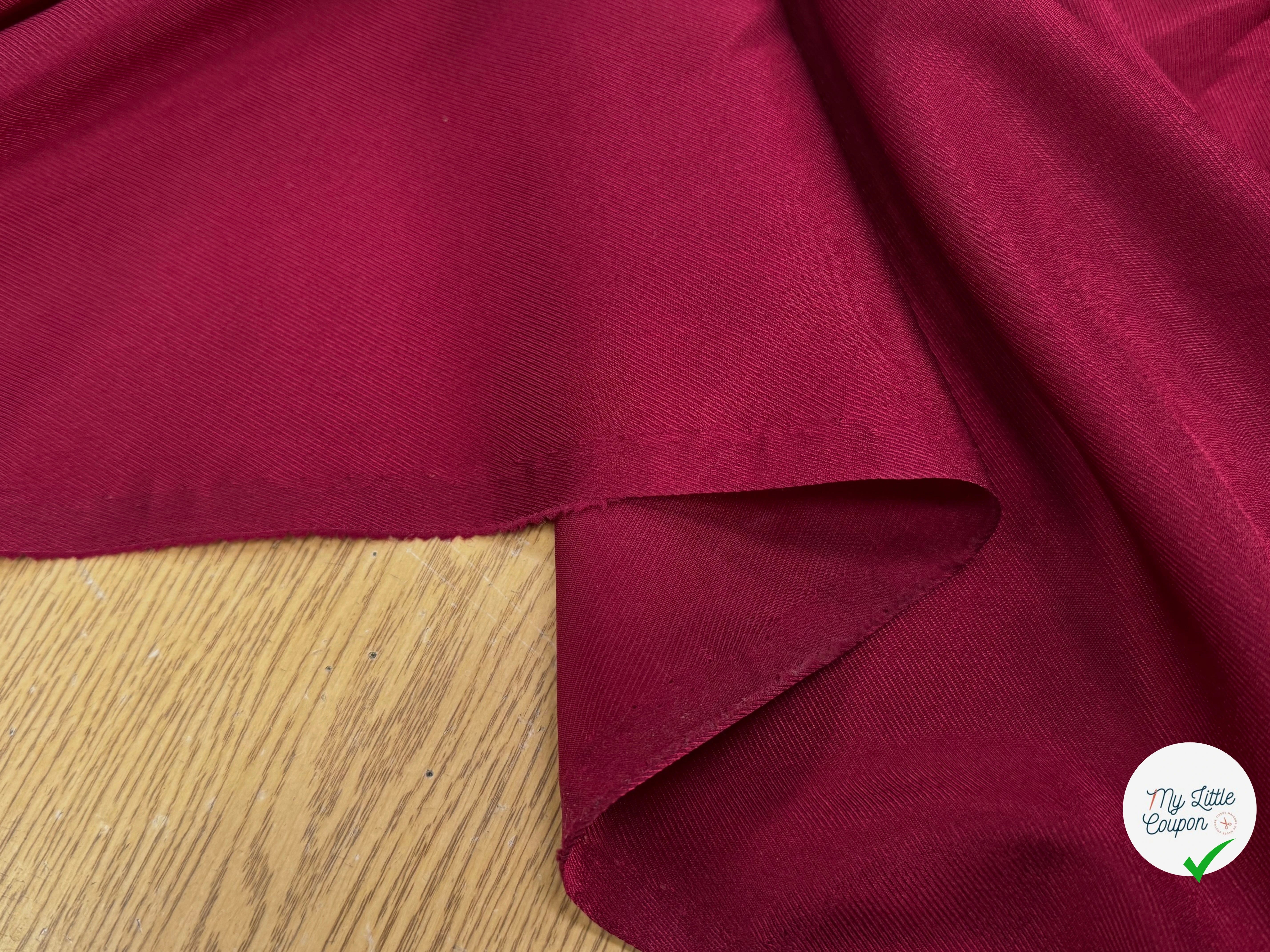 DOUBLURE ÉFFET DRILL FLUIDE BORDEAUX - My Little Coupon