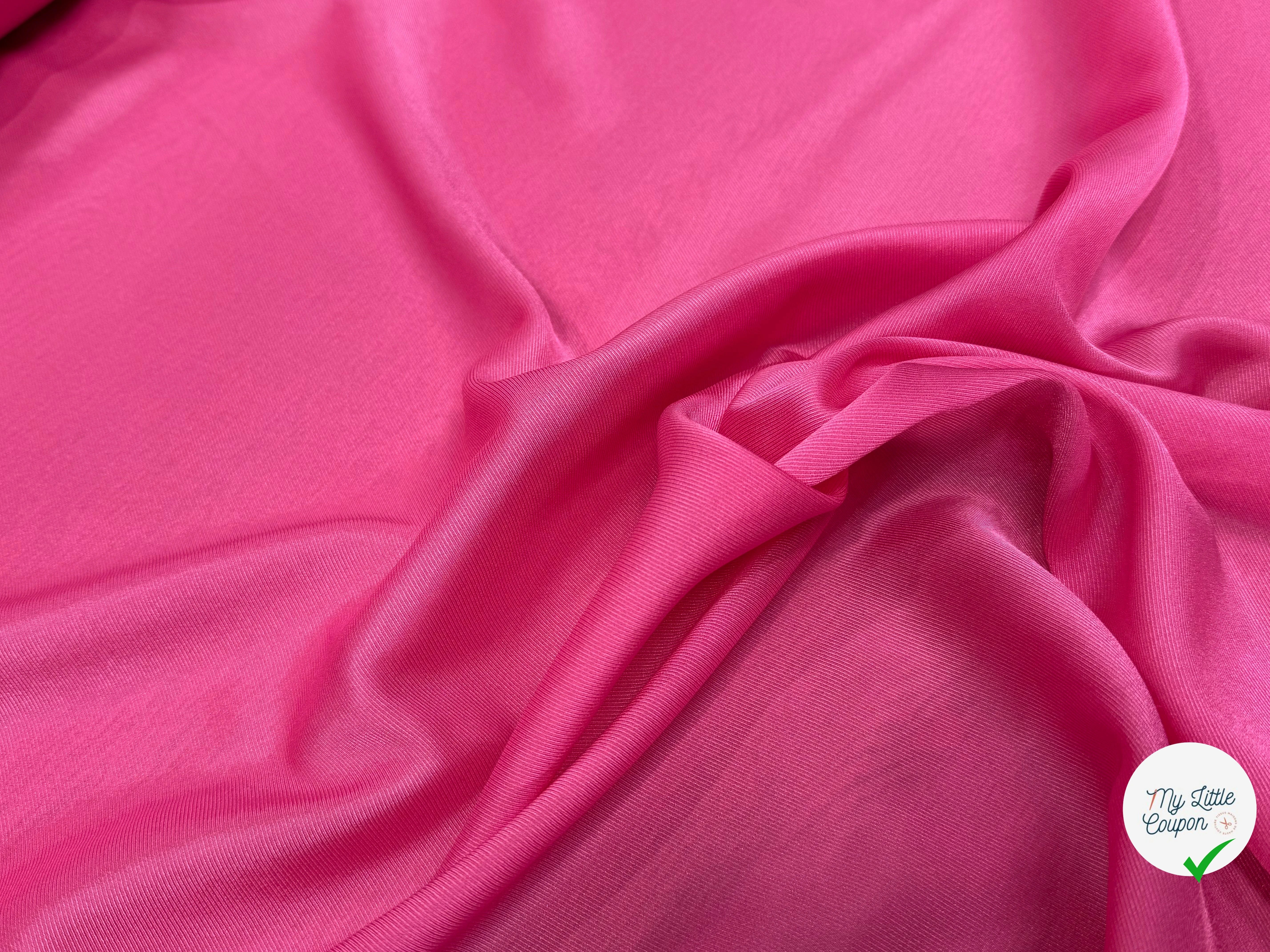 DOUBLURE ÉFFET DRILL FLUIDE ROSE BONBON - My Little Coupon