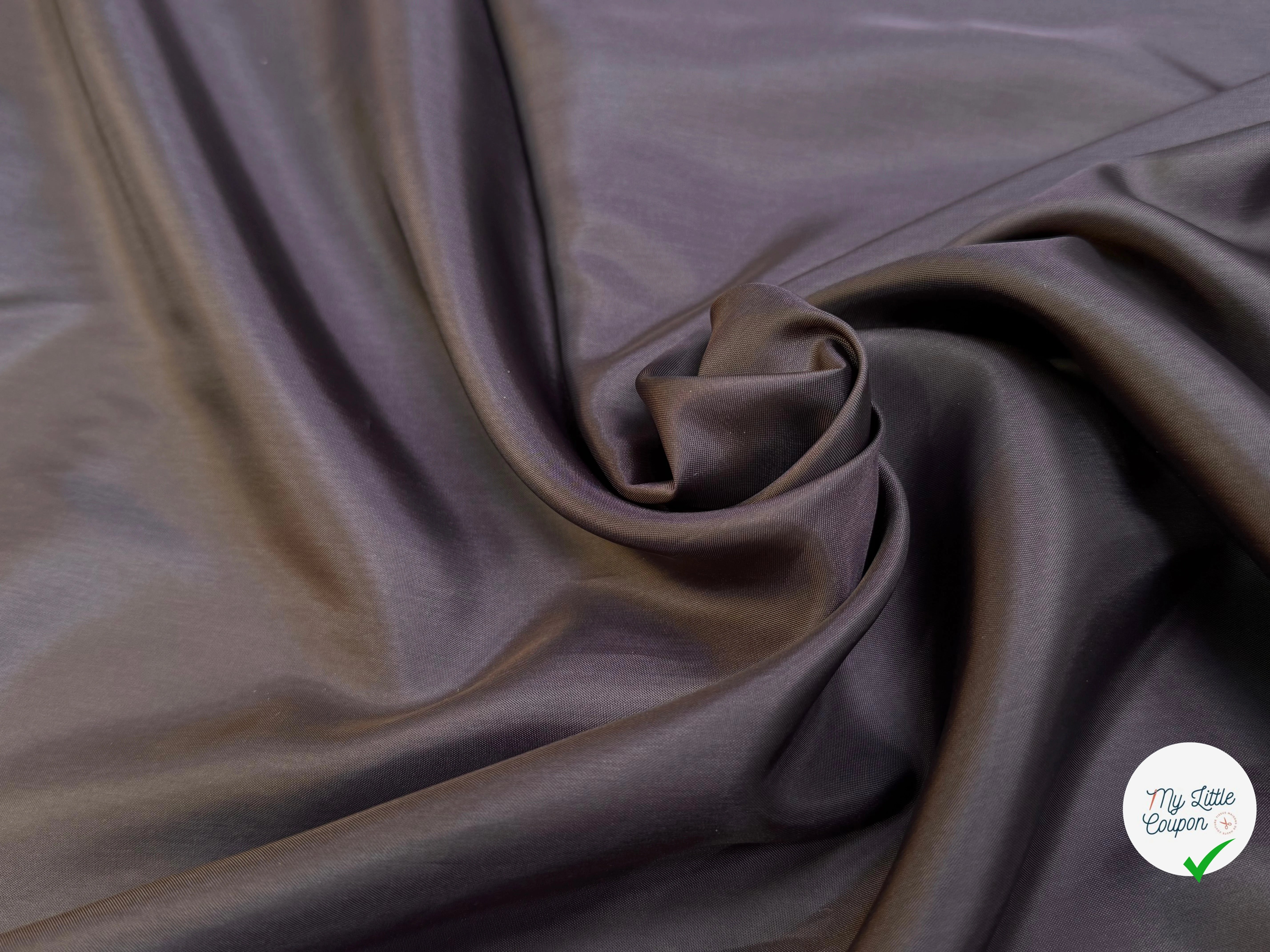 DOUBLURE FINE ACETATE CUPRO 32% CUPRO MARRON GLACÉ - My Little Coupon