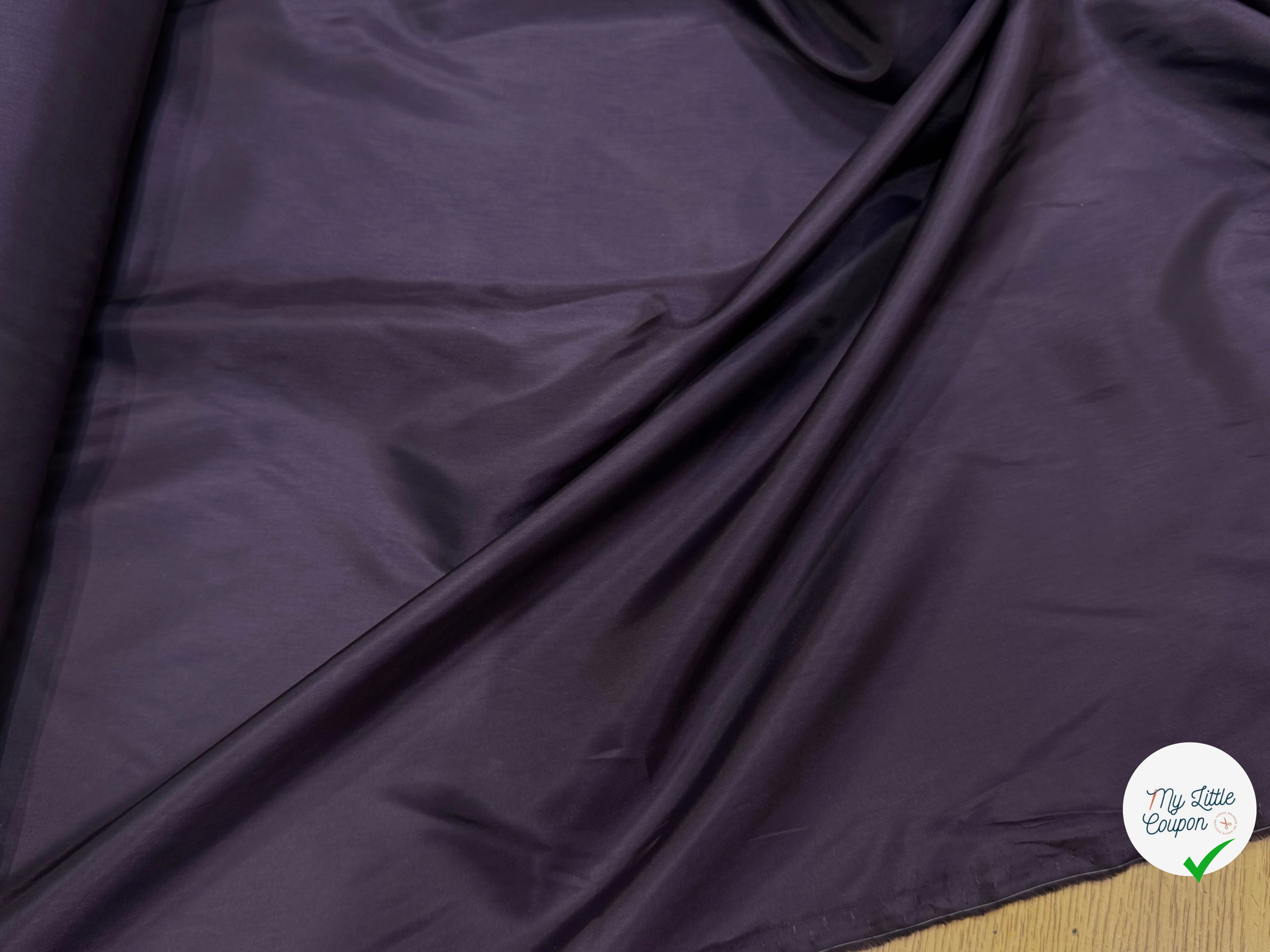 DOUBLURE FINE ET LISSE 100% CUPRO PRUNE - My Little Coupon